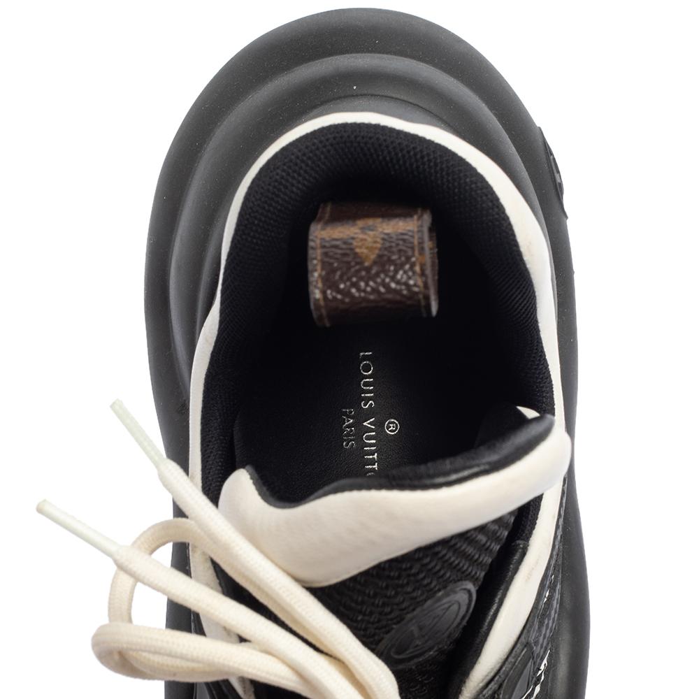 Louis Vuitton White/Black Leather And Mesh Archlight Sneakers