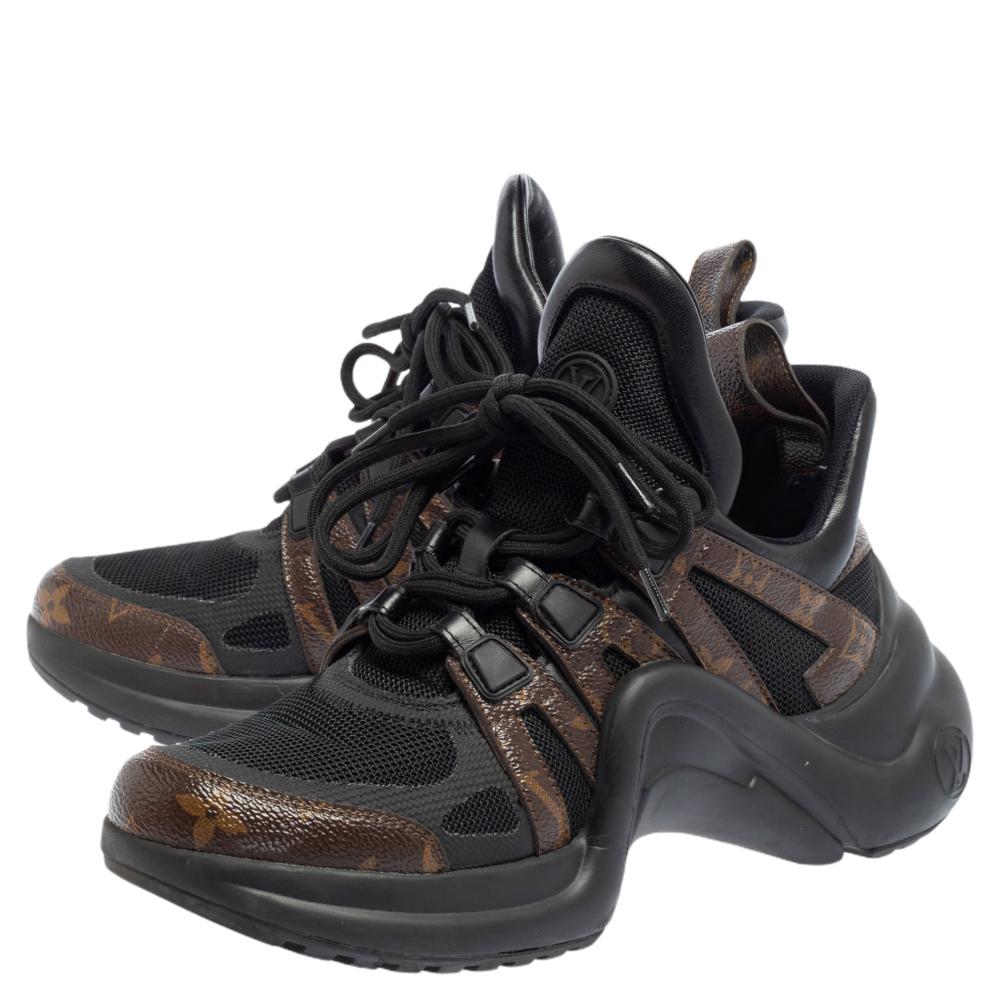 Louis Vuitton Black Monogram Canvas And Mesh LV Archlight Sneakers