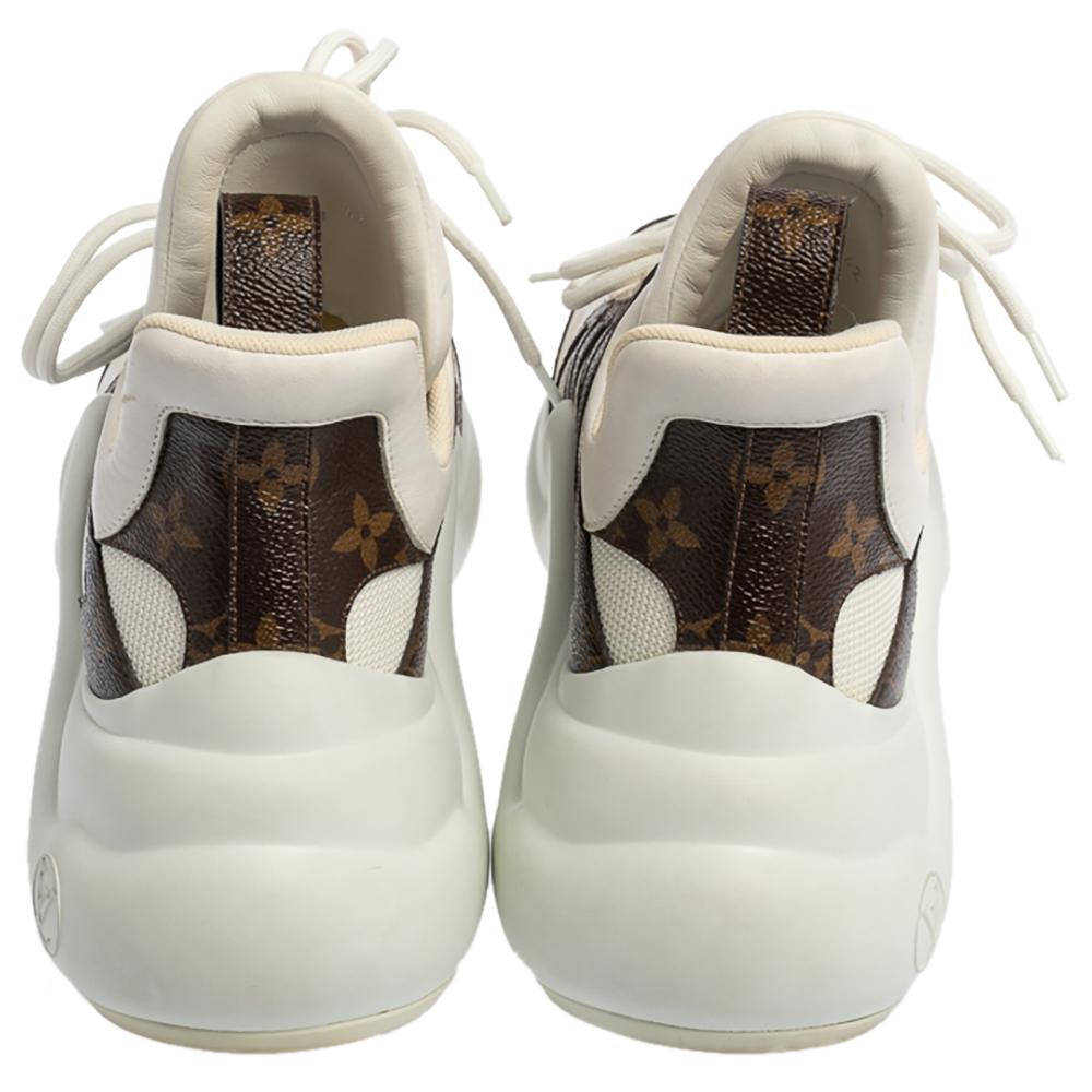 Louis Vuitton White Monogram Canvas and Mesh LV Archlight Sneakers
