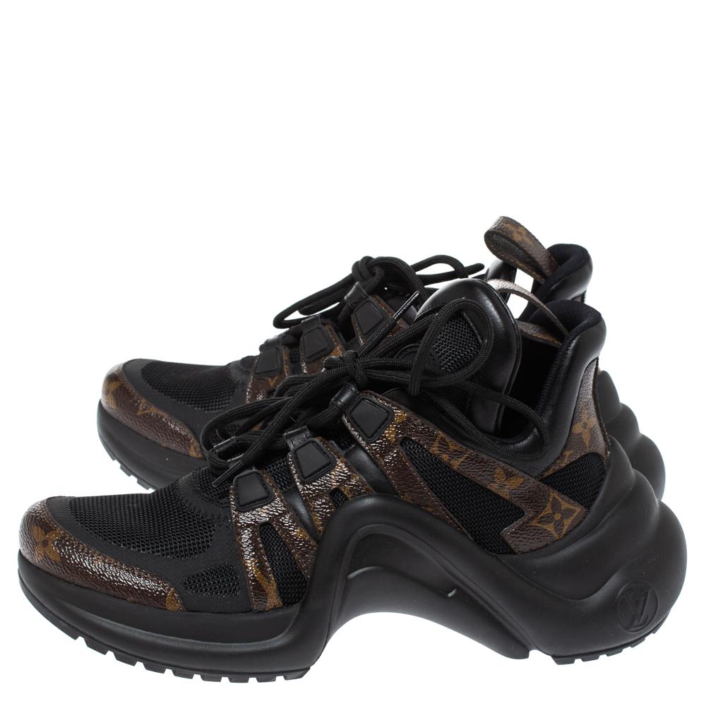 Louis Vuitton Black Monogram Canvas And Mesh LV Archlight Sneakers