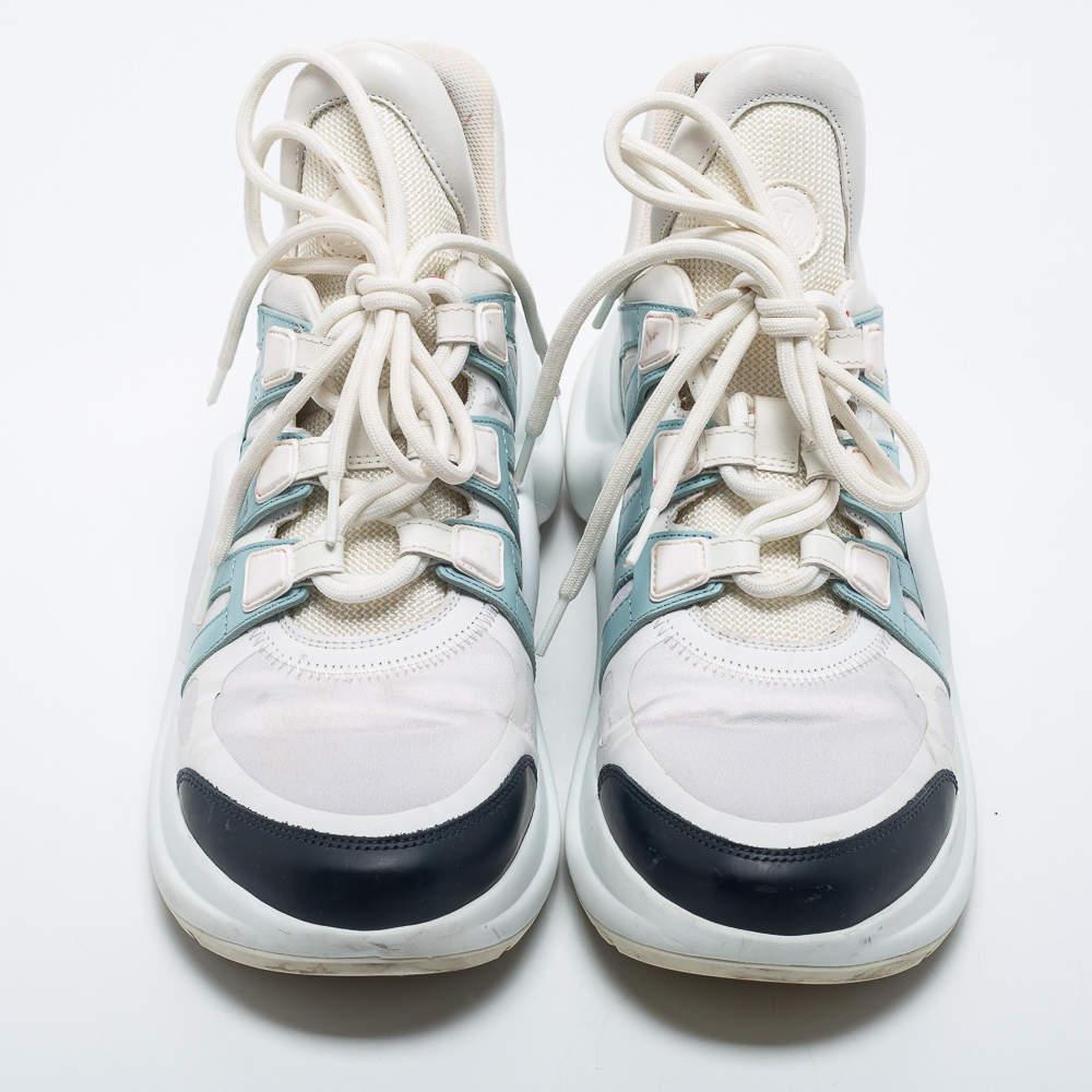 Louis Vuitton Tricolor Satin And Leather Archlight Sneakers