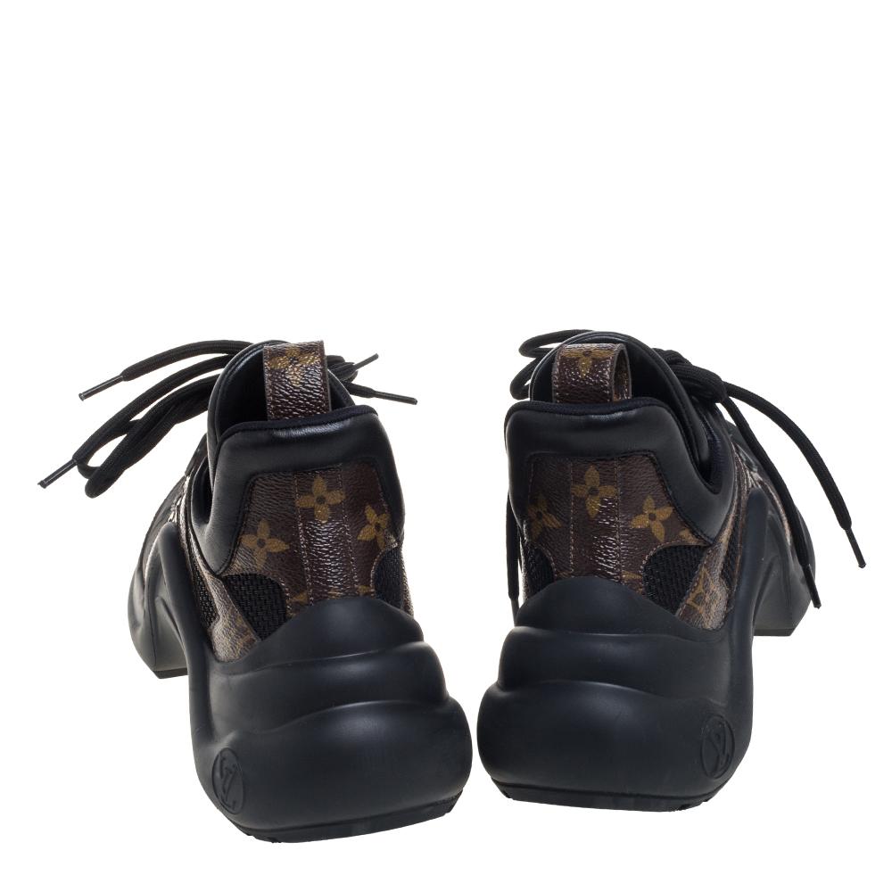 Louis Vuitton Black Monogram Canvas And Mesh Archlight Sneakers