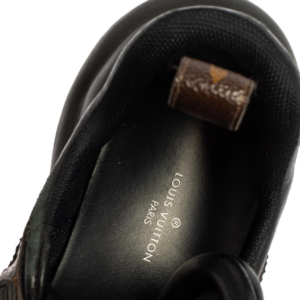 Louis Vuitton Black/Brown Monogram Canvas And Neoprene Archlight Sneakers