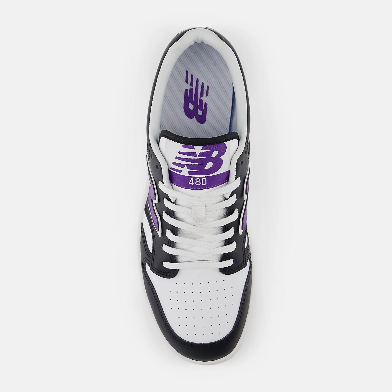 New Balance Unisex Lifestyle 480 Sneakers -  Men's/Women's-Black with White