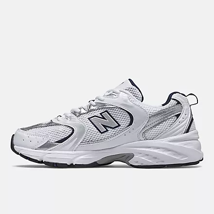 New Balance Unisex 530 Sneakers-Men's/Women's-White with Natural Indigo