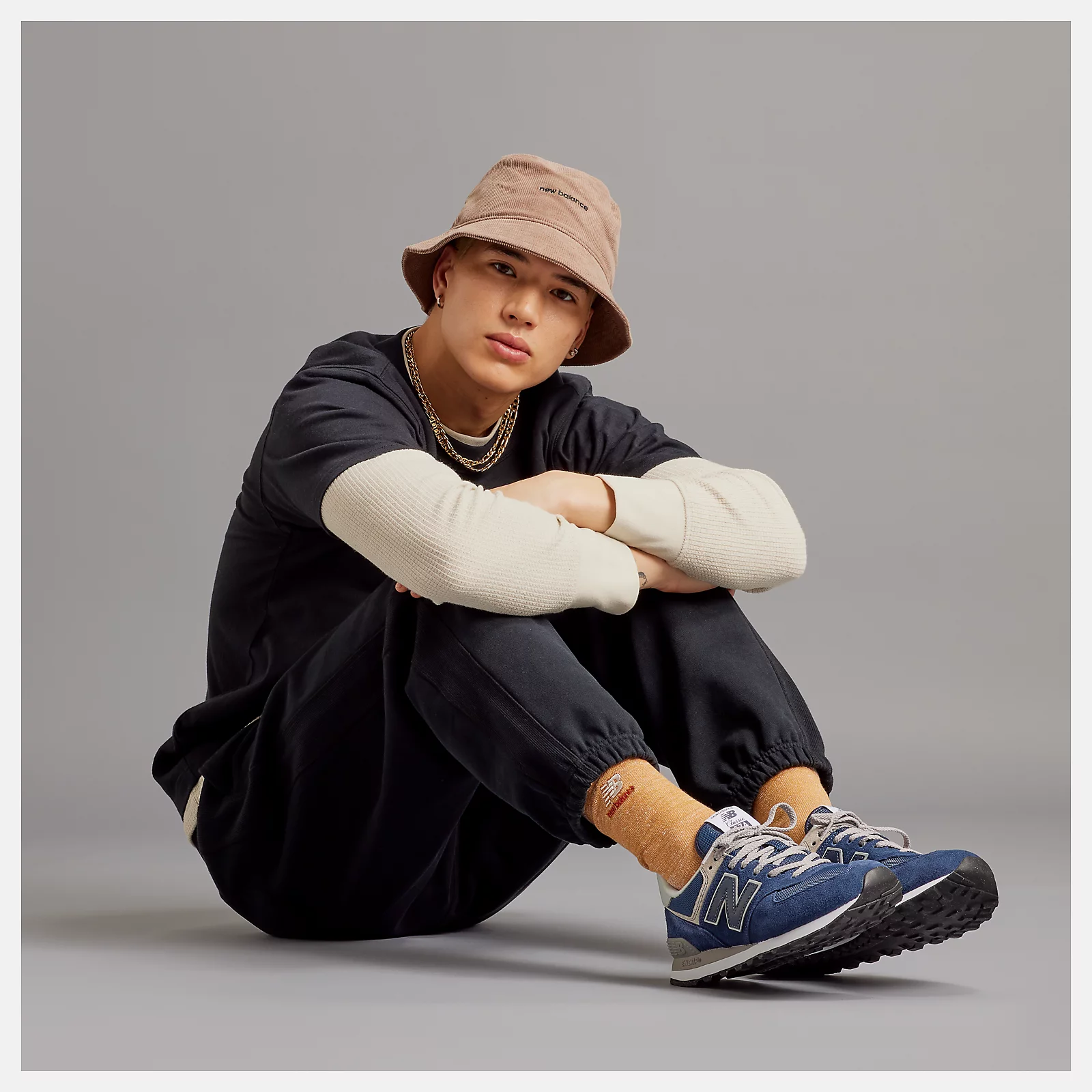 New Balance 574 Running Sneakers -  Men's/Women's-Navy with White