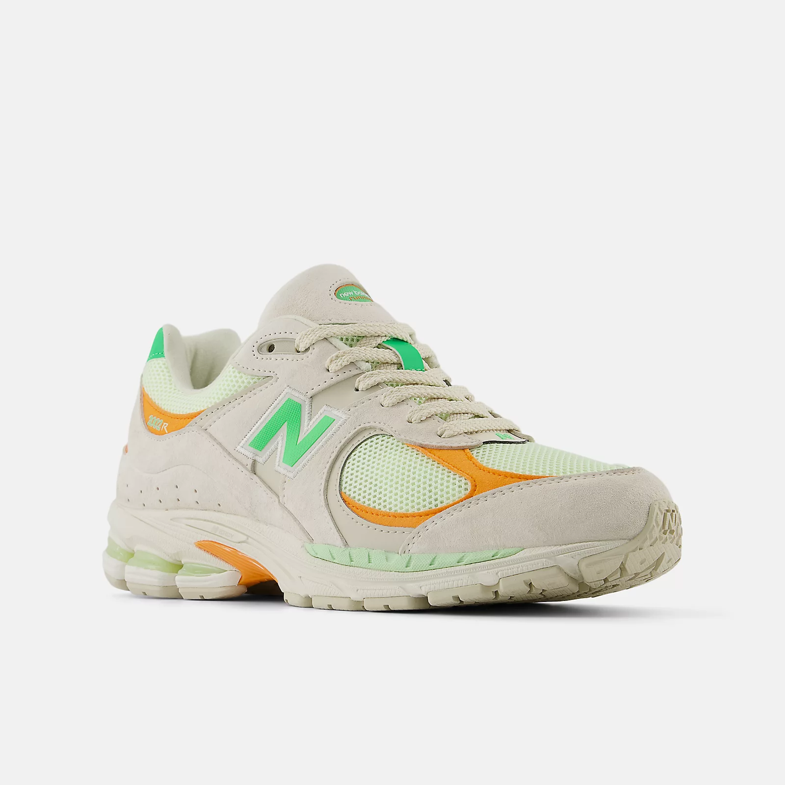 New Balance 2002R Running Shoes -  Men's/Women's-Linen with Green Apple and Sizzle