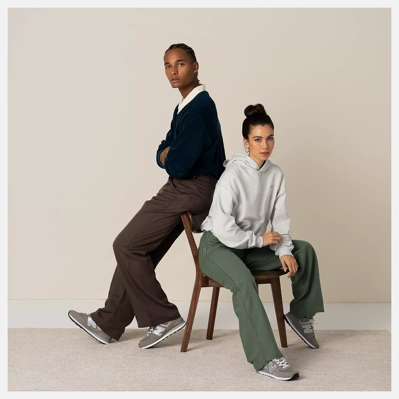 New Balance 574 Running Sneakers -  Men's/Women's-Grey with White