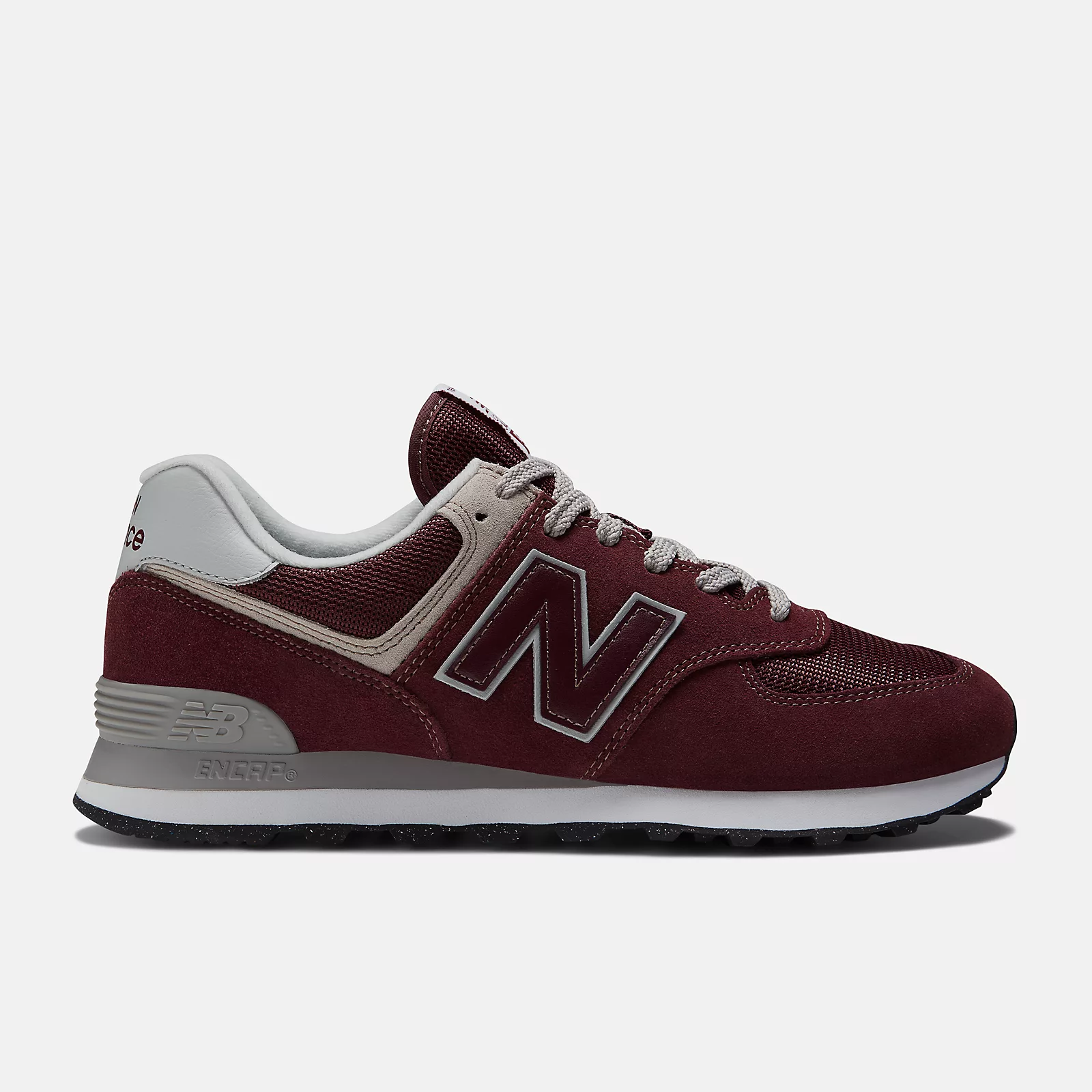 New Balance 574 Running Sneakers -  Men's/Women's-Burgundy with White