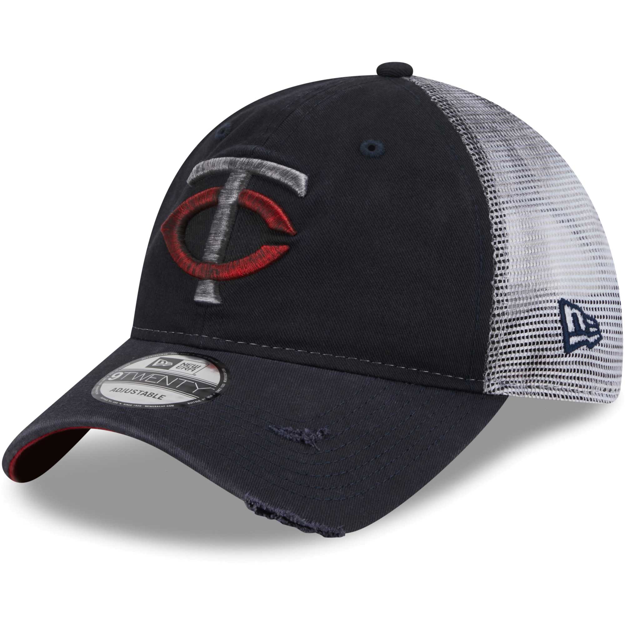 Minnesota Twins New Era Team Rustic 9TWENTY Trucker Adjustable Hat - Navy