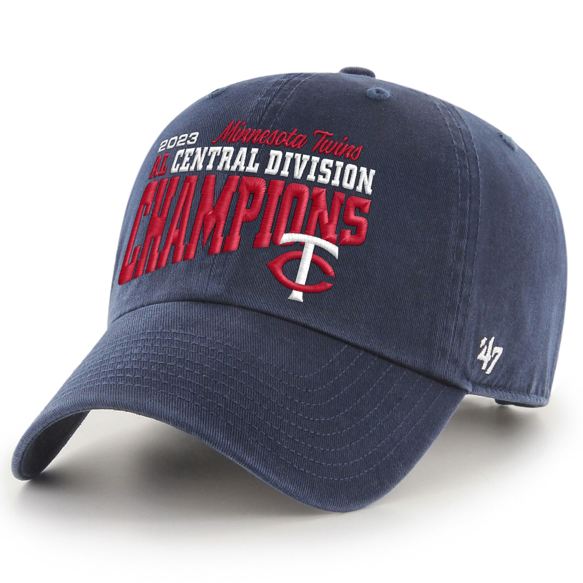 Minnesota Twins '47 2023 AL Central Division Champions Cleanup Adjustable Hat???Navy