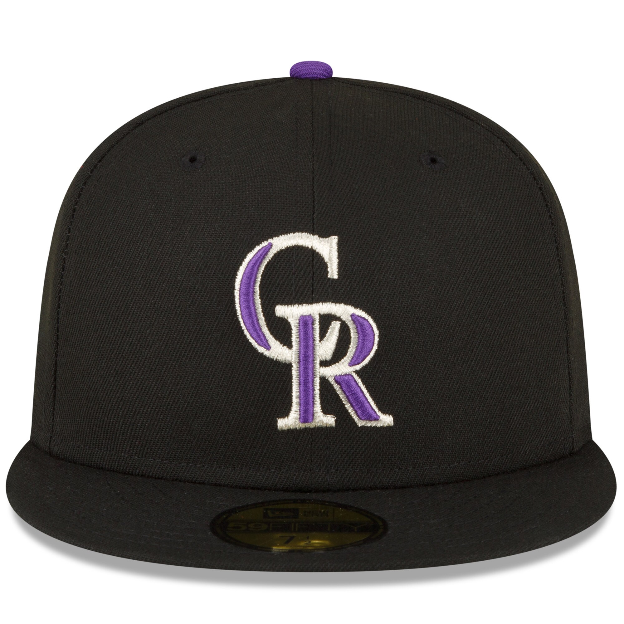 Colorado Rockies New Era Authentic Collection Replica 59FIFTY Fitted Hat - Black