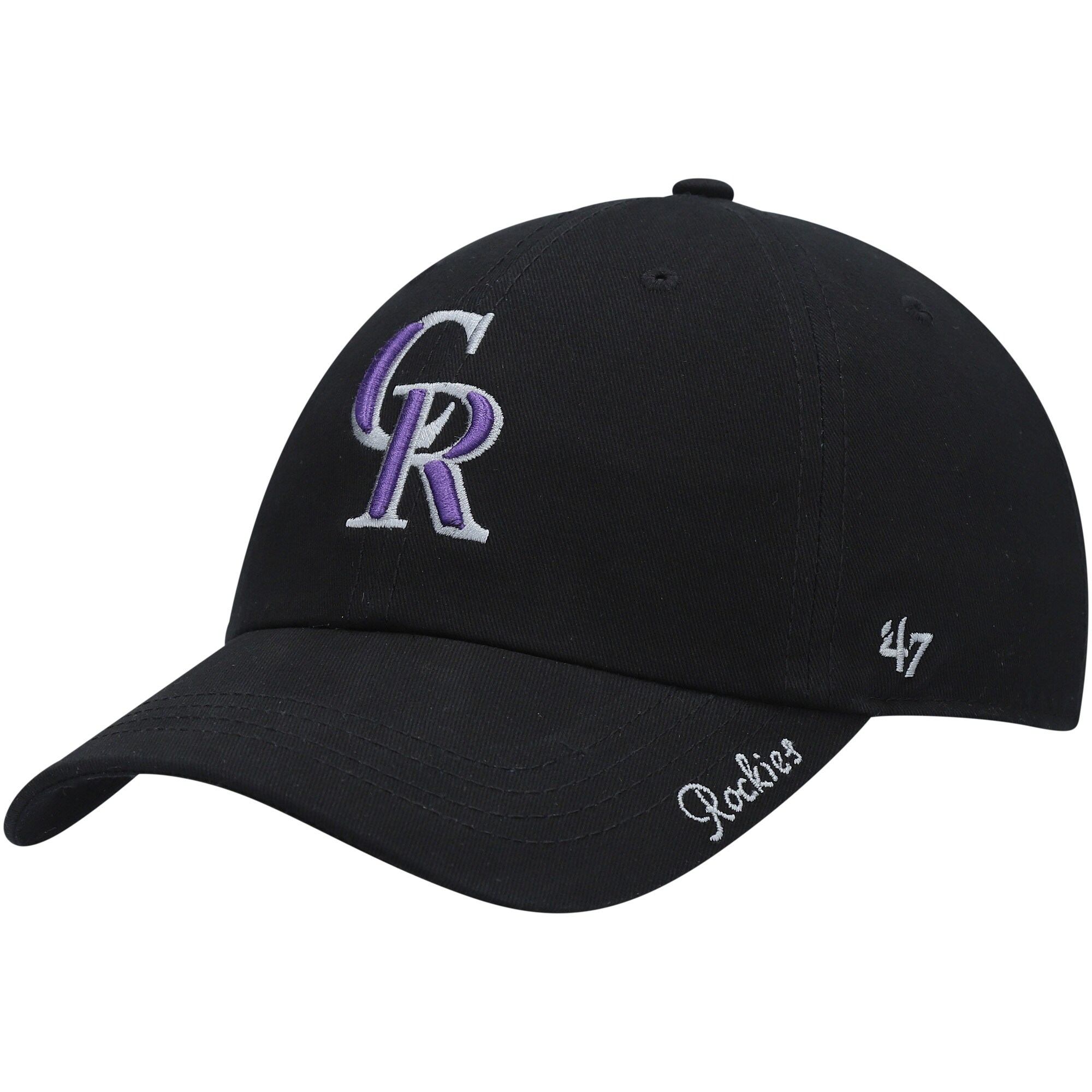 Colorado Rockies '47 Women's Team Miata Clean Up Adjustable Hat - Black