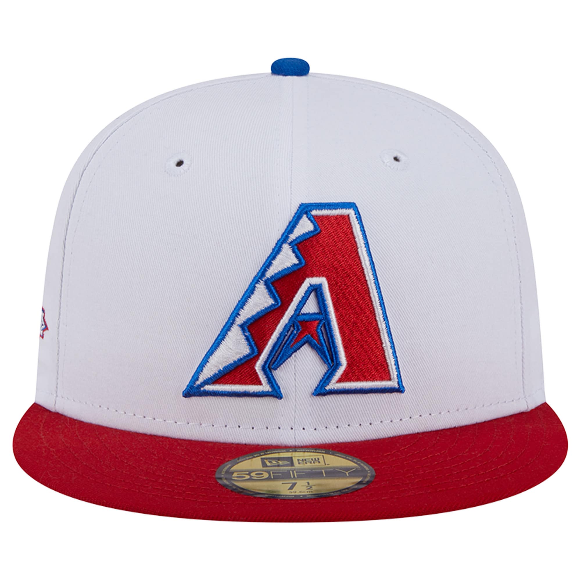 Arizona Diamondbacks New Era Undervisor 59FIFTY Fitted Hat - White/Red