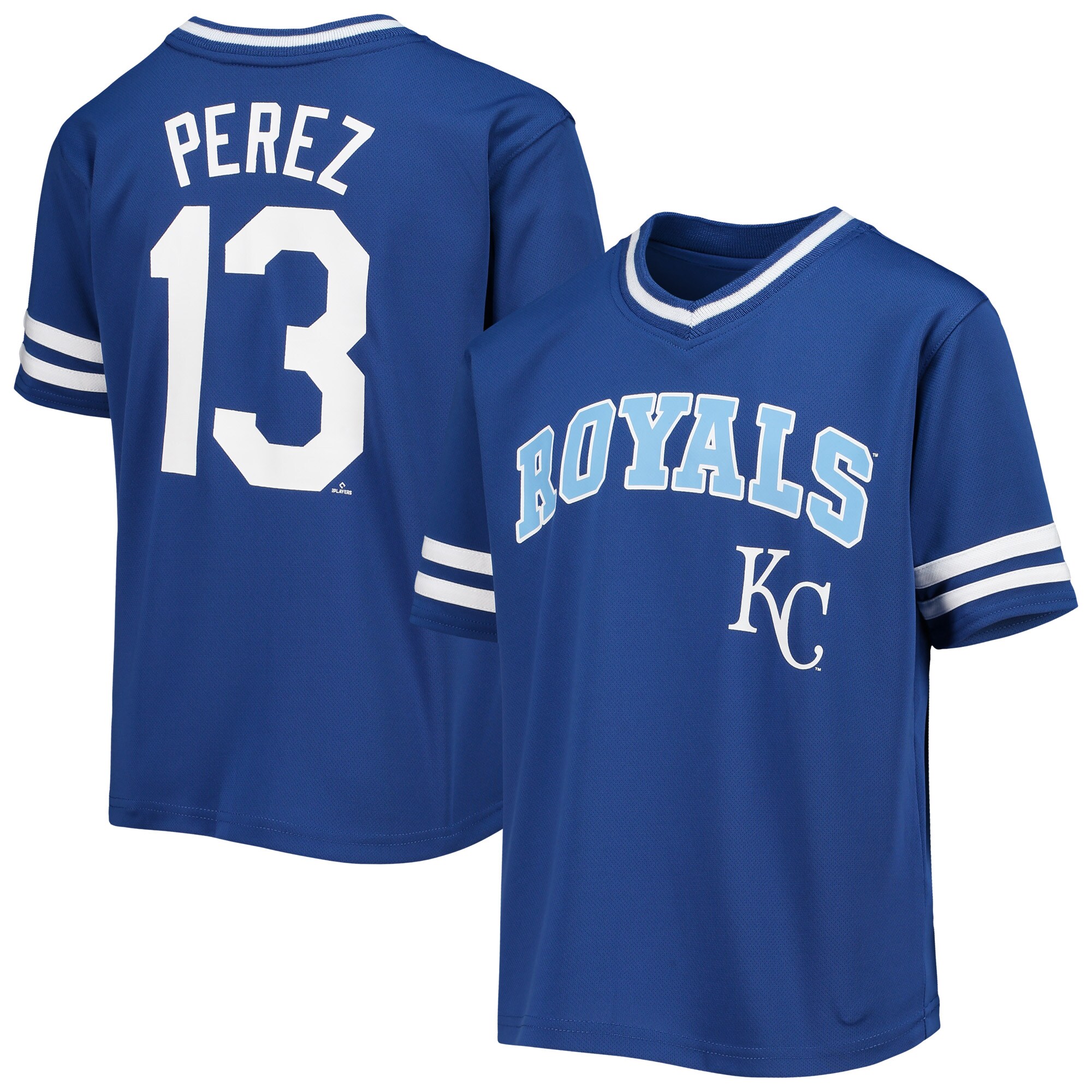 Youth Salvador Perez Royal Kansas City Royals Player Logo Jersey