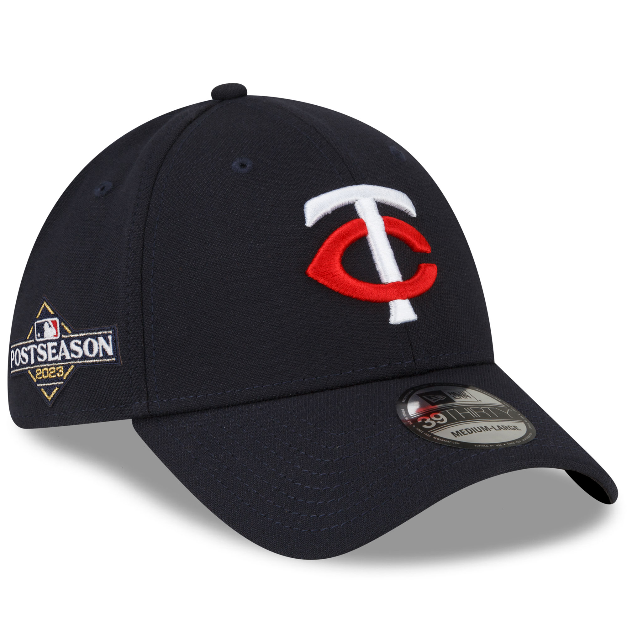 Minnesota Twins New Era 2023 Postseason Side Patch 39THIRTY Flex Hat???Navy