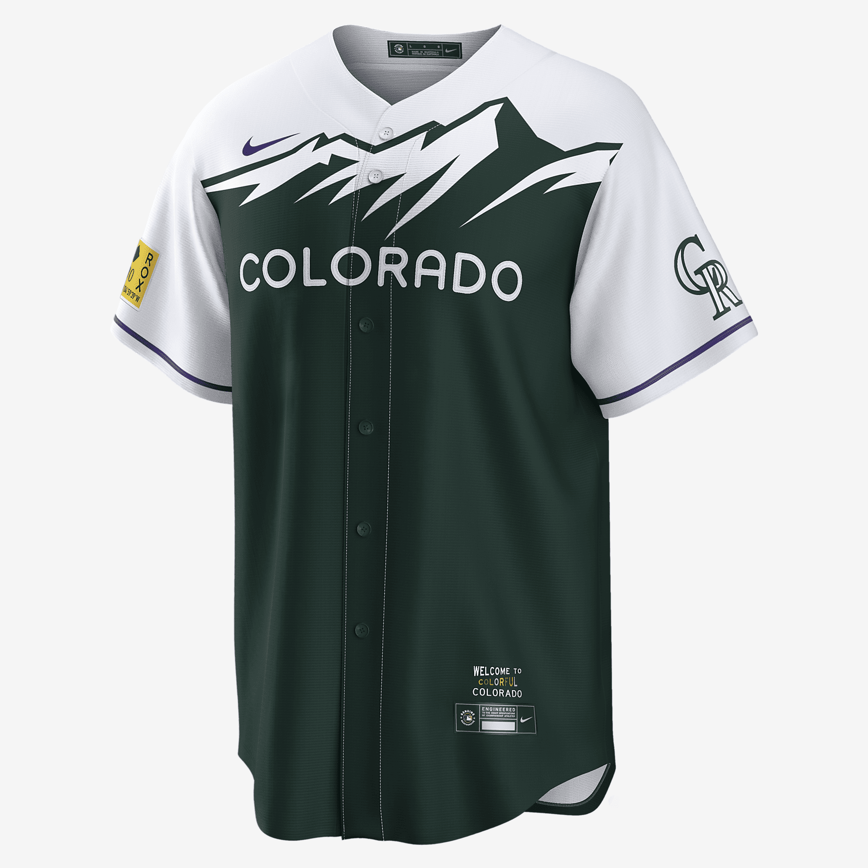 MLB Colorado Rockies City Connect (Charlie Blackmon) Men's Replica Baseball Jersey - White/Green
