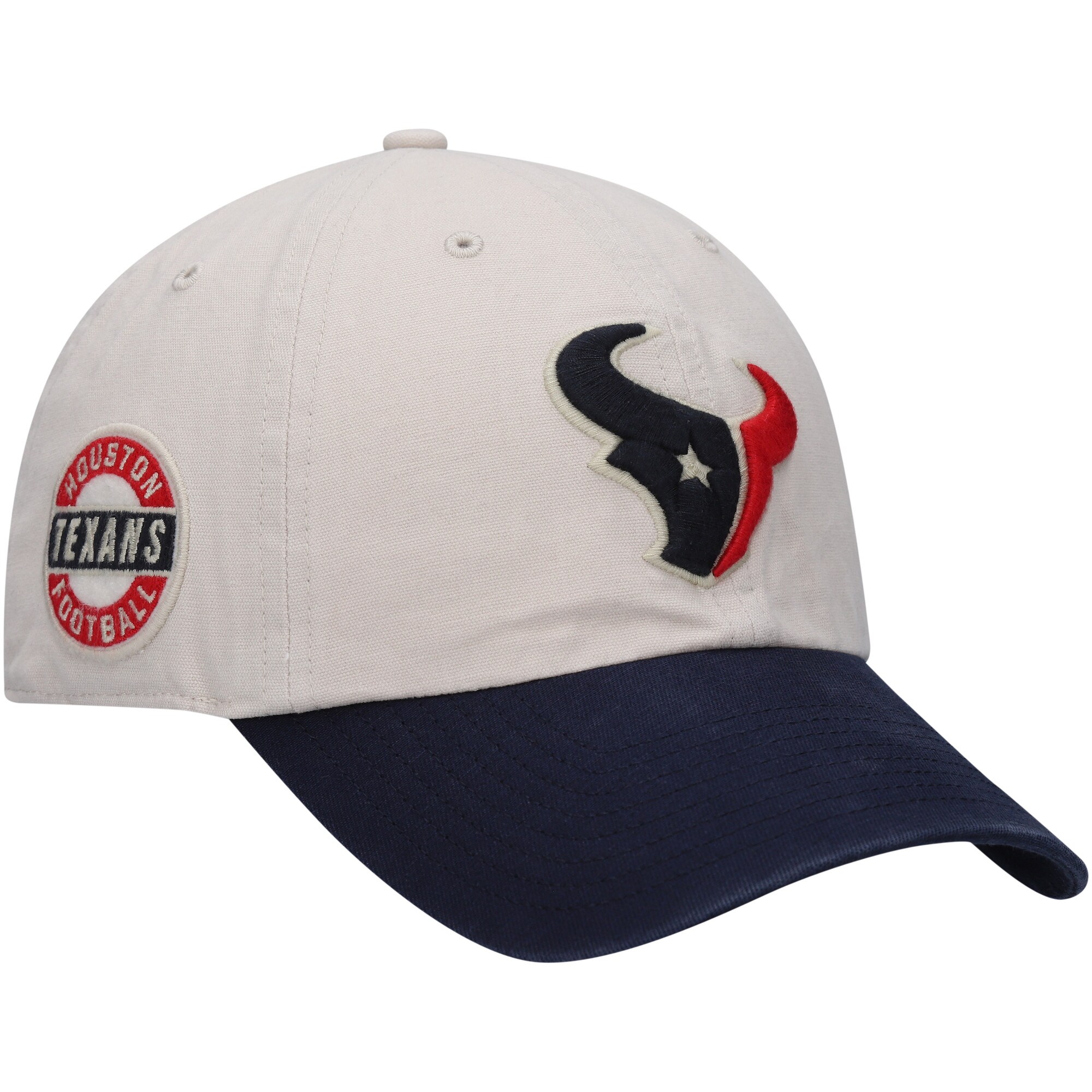 Houston Texans '47 Sidestep Clean Up Adjustable Hat - Cream/Navy