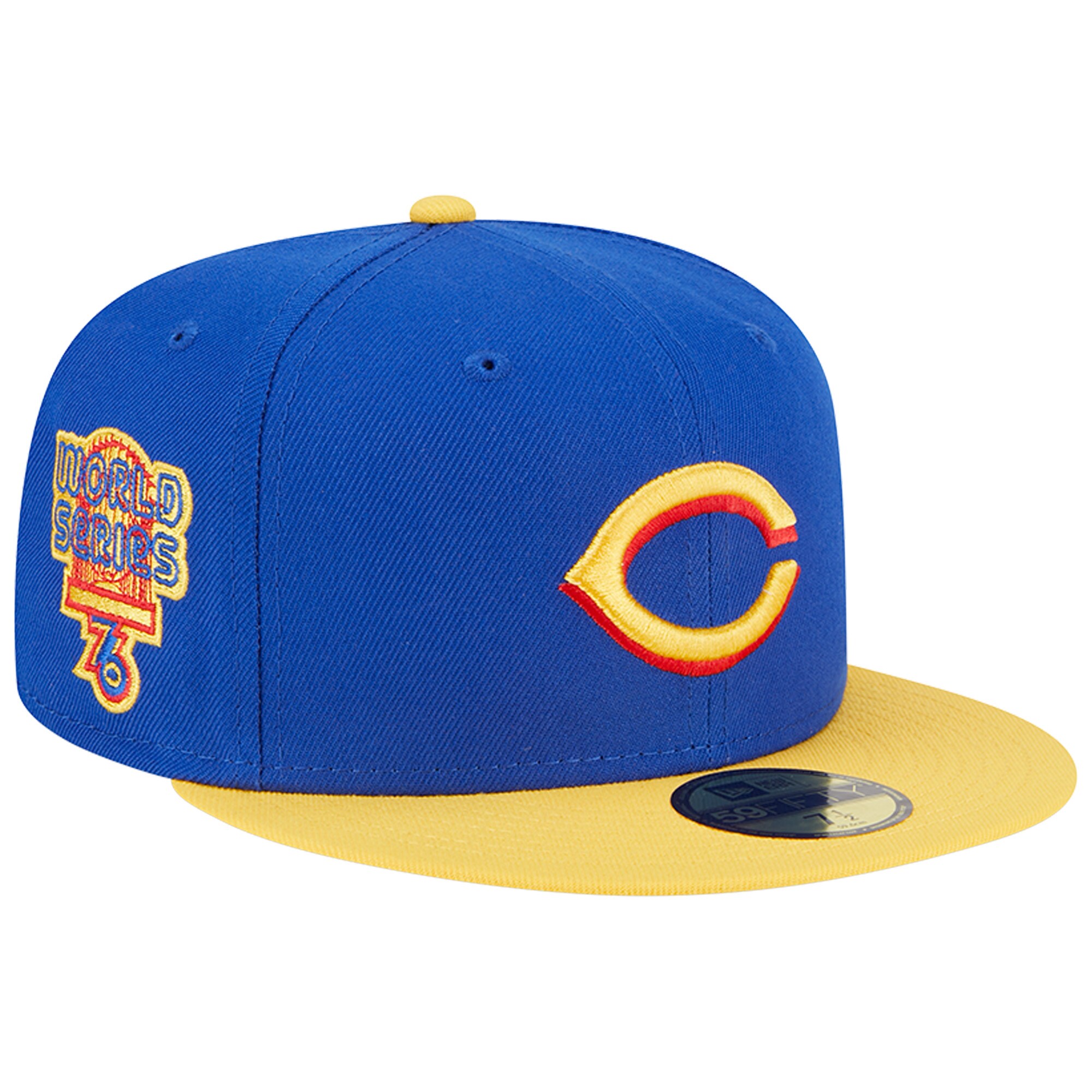Cincinnati Reds New Era Empire 59FIFTY Fitted Hat - Royal/Yellow
