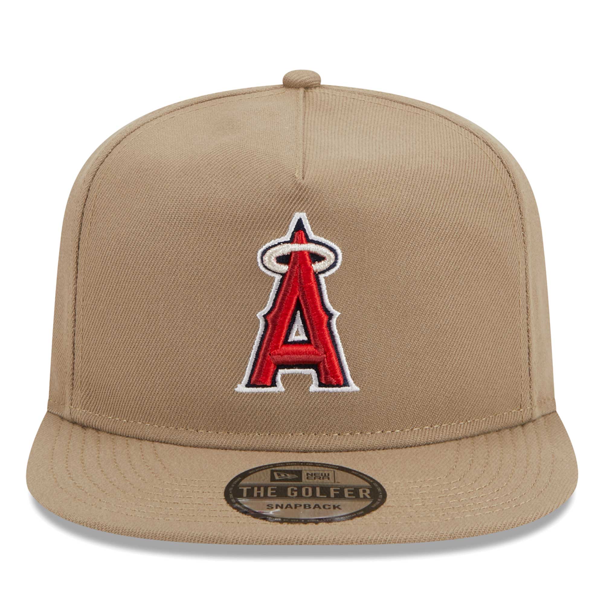 Los Angeles Angels New Era Golfer Adjustable Hat - Khaki
