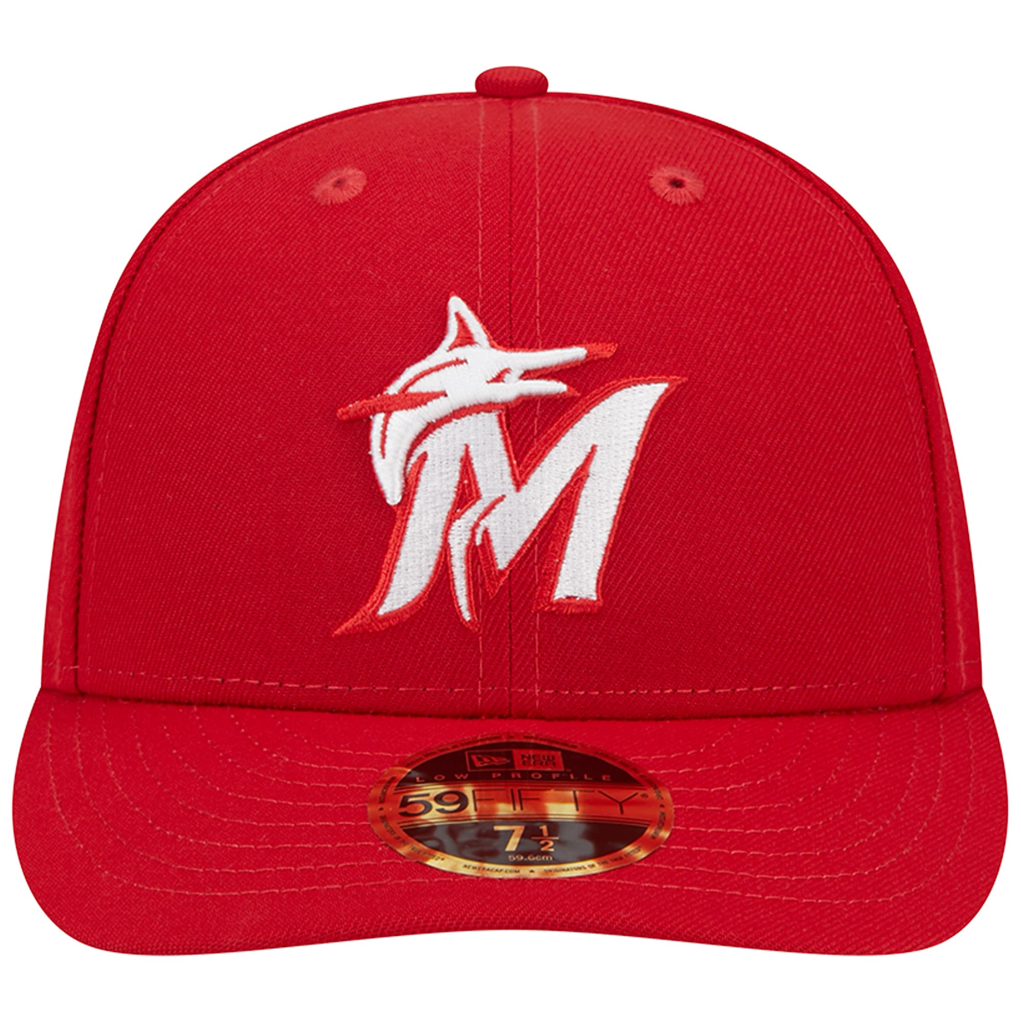 Miami Marlins New Era Low Profile 59FIFTY Fitted Hat - Scarlet