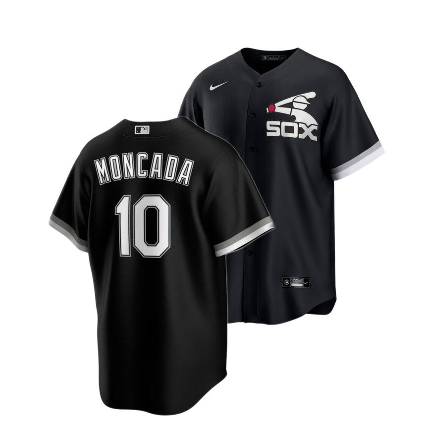 Men's Yoan Moncada Chicago White Sox Black Alternate Spring Training Premium Replica Jersey