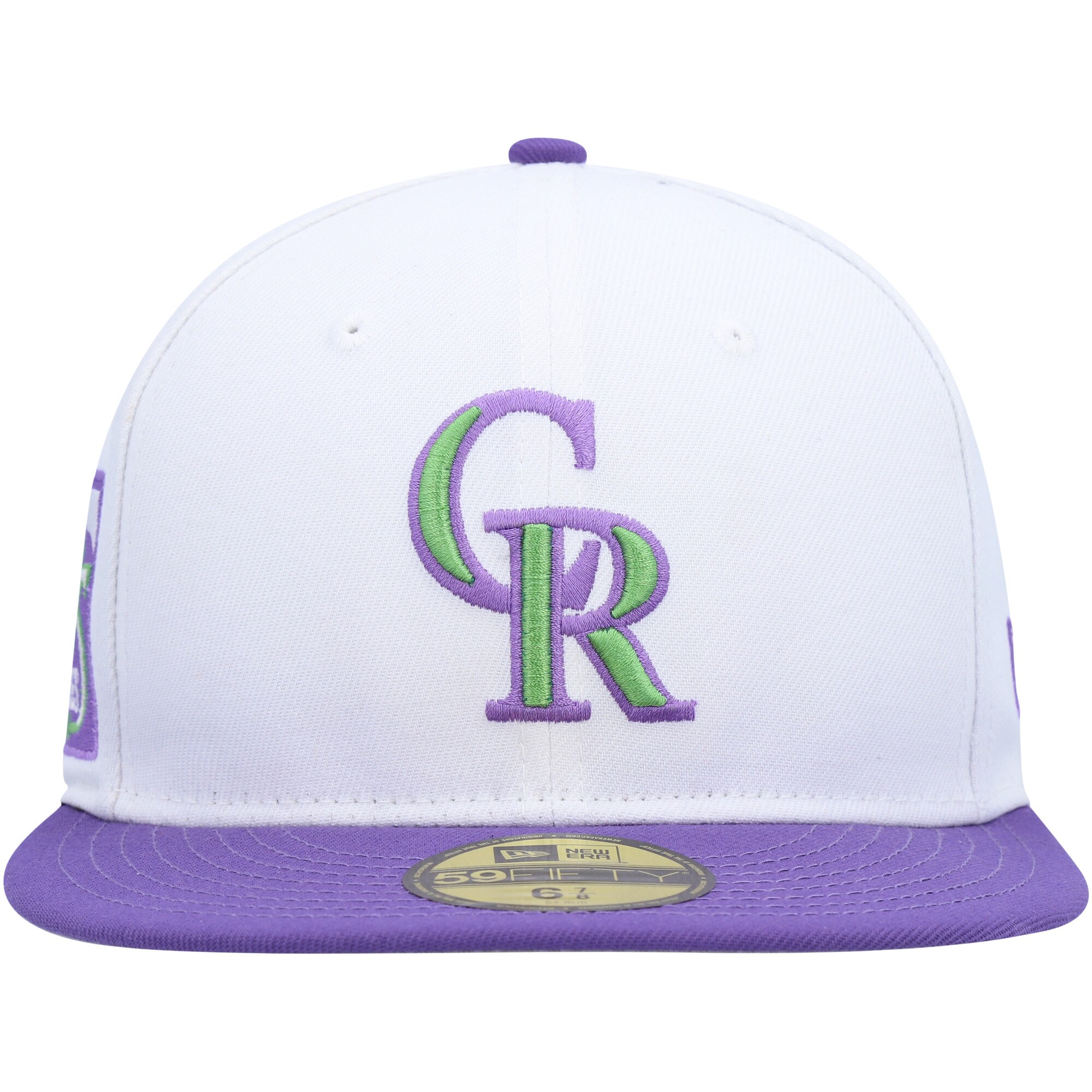 Colorado Rockies New Era 25th Anniversary Side Patch 59FIFTY Fitted Hat - White