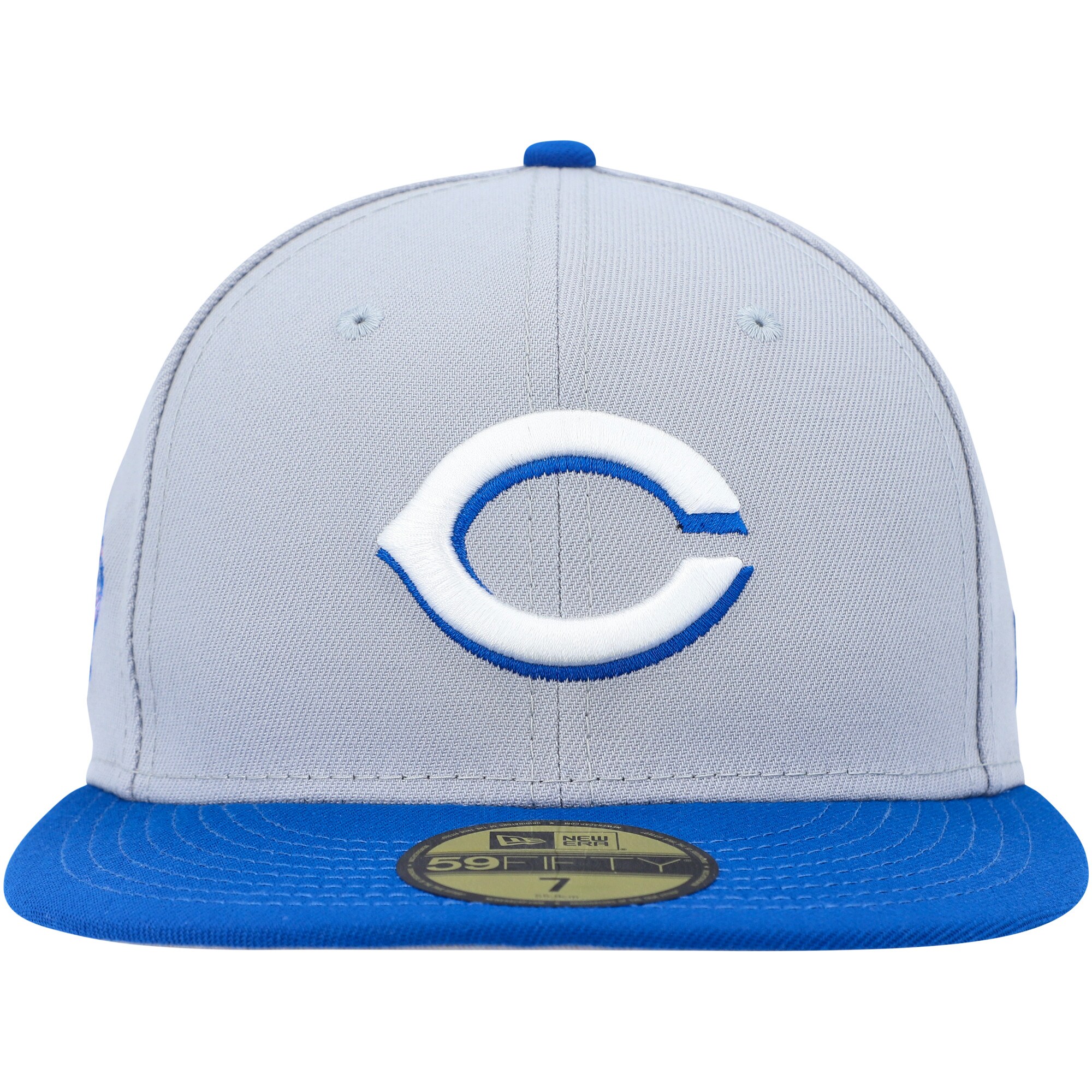 Cincinnati Reds New Era Dolphin 59FIFTY Fitted Hat - Gray/Blue