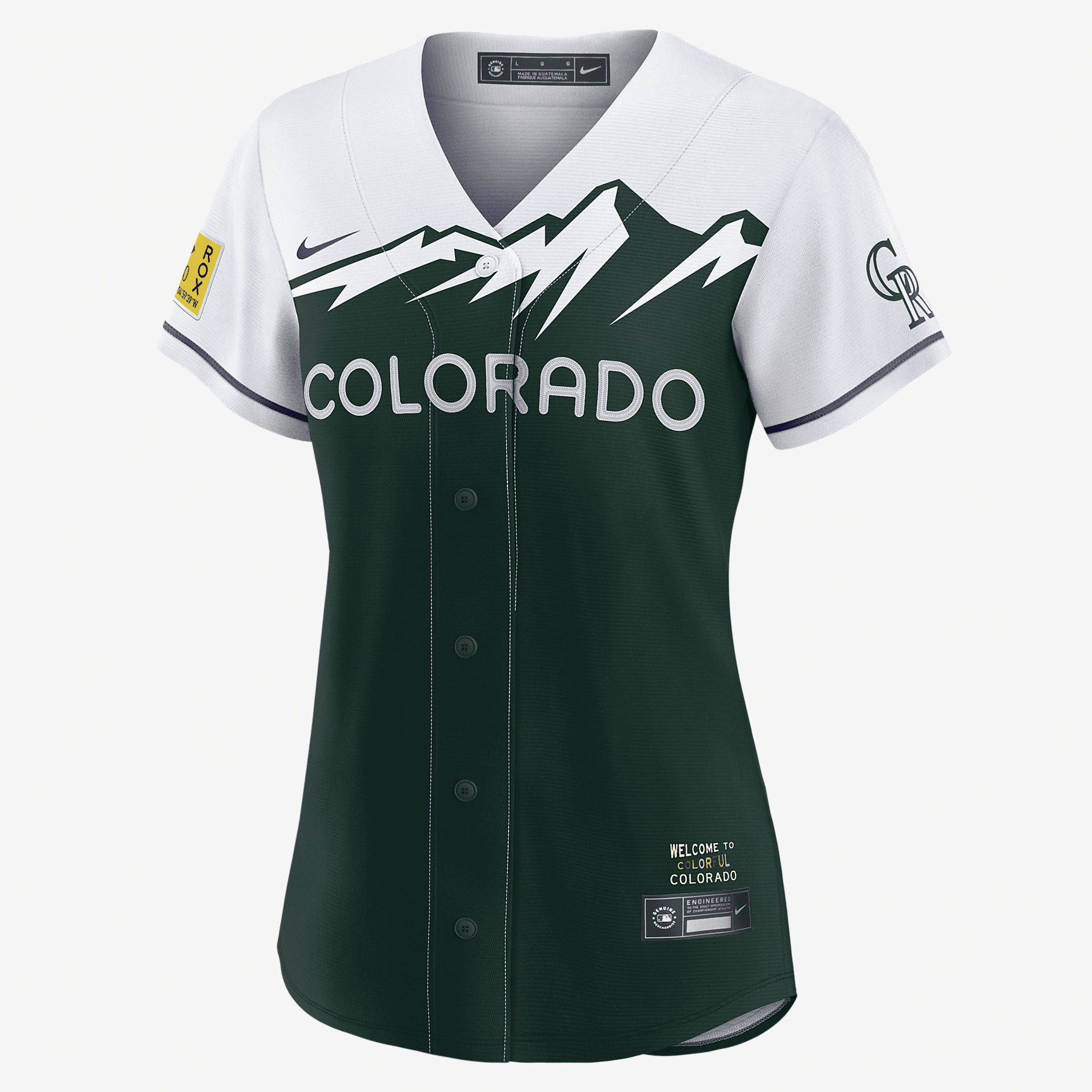 MLB Colorado Rockies City Connect (Charlie Blackmon) Women's Replica Baseball Jersey - White/Green