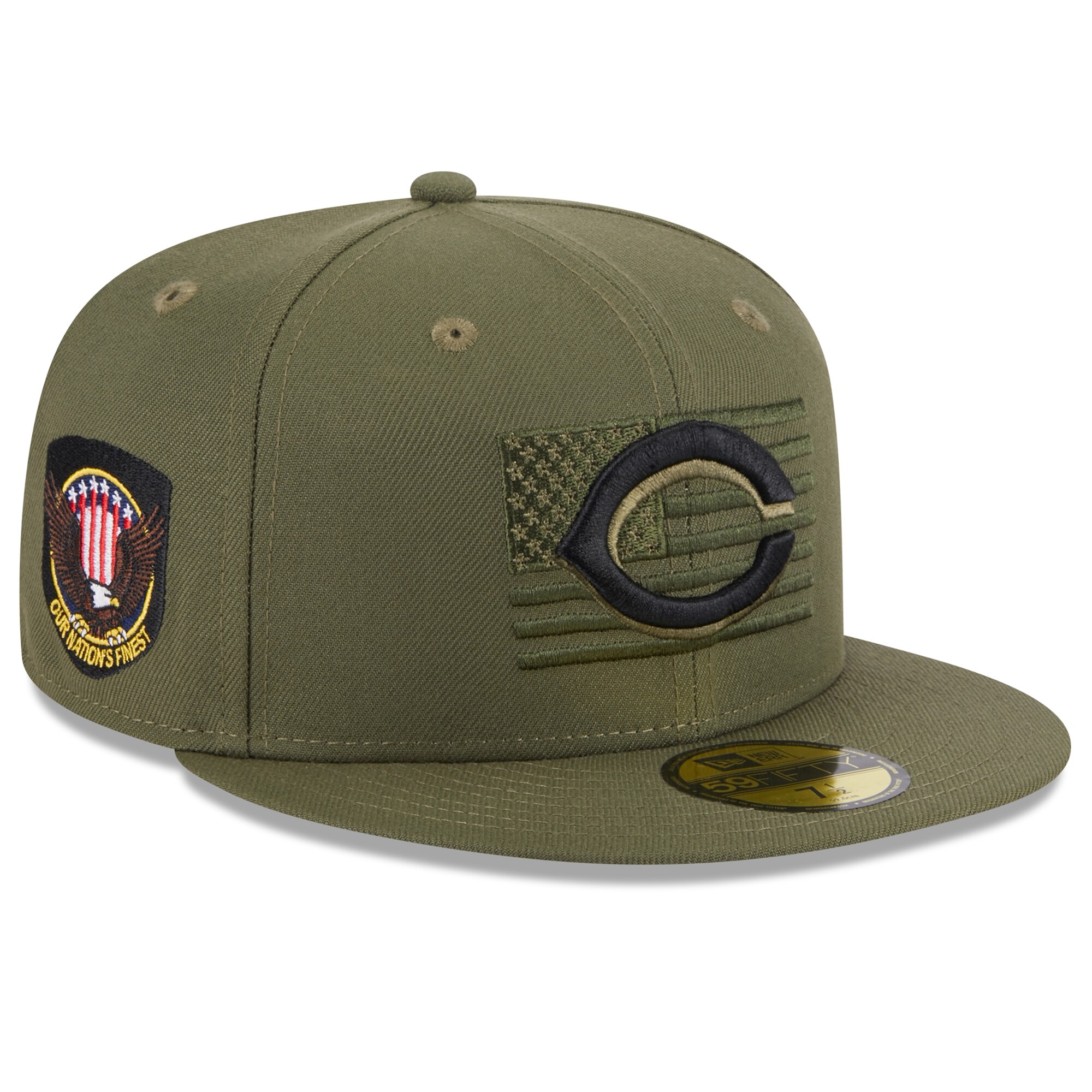 Cincinnati Reds New Era 2023 Armed Forces Day On-Field 59FIFTY Fitted Hat - Green