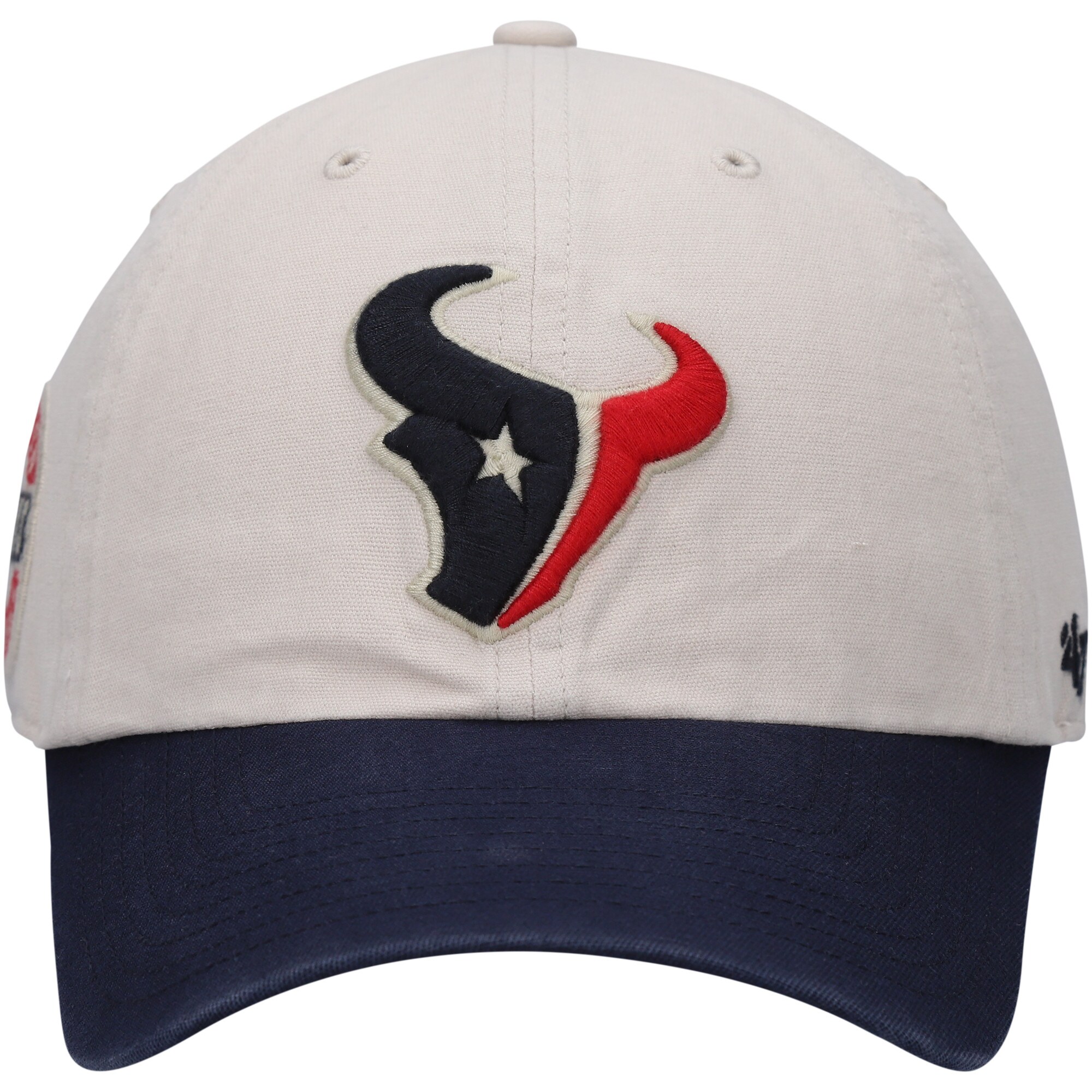 Houston Texans '47 Sidestep Clean Up Adjustable Hat - Cream/Navy
