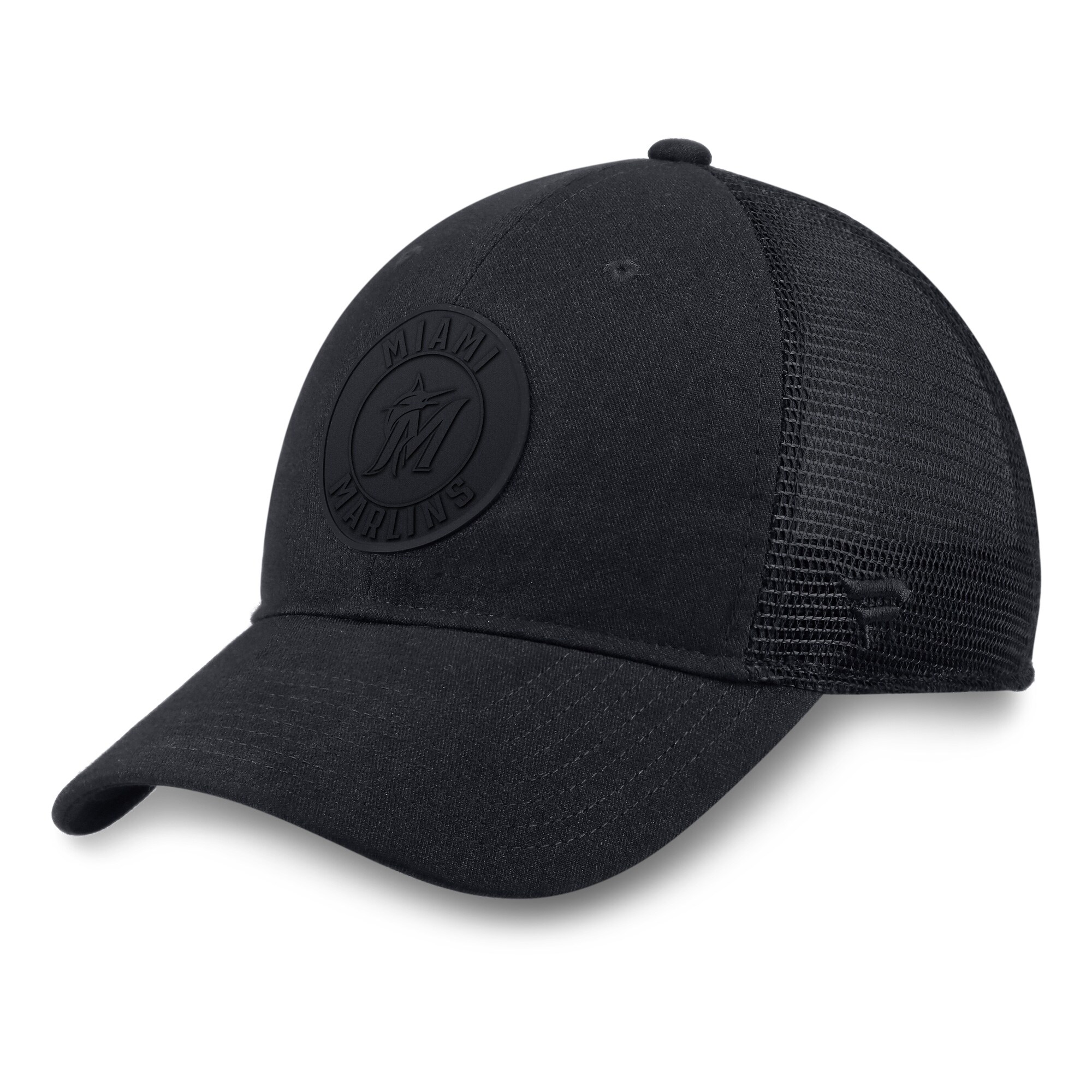 Miami Marlins Fanatics Branded Team Haze Trucker Snapback Hat - Black