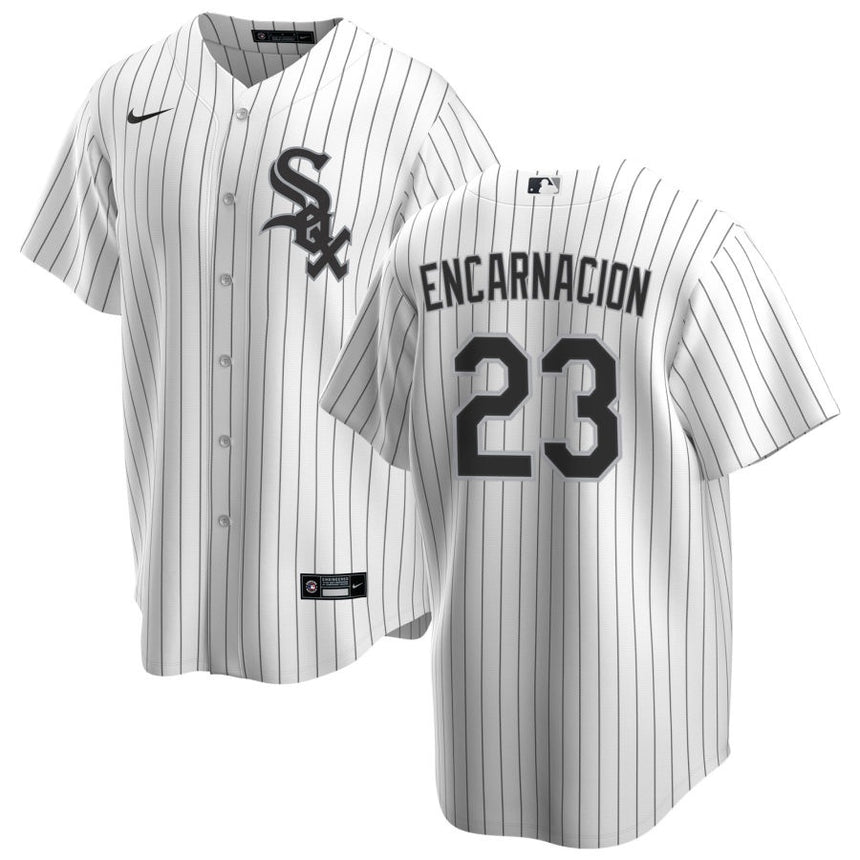 Men's Edwin Encarnacion Chicago White Sox White Home Premium Stitch Replica Jersey