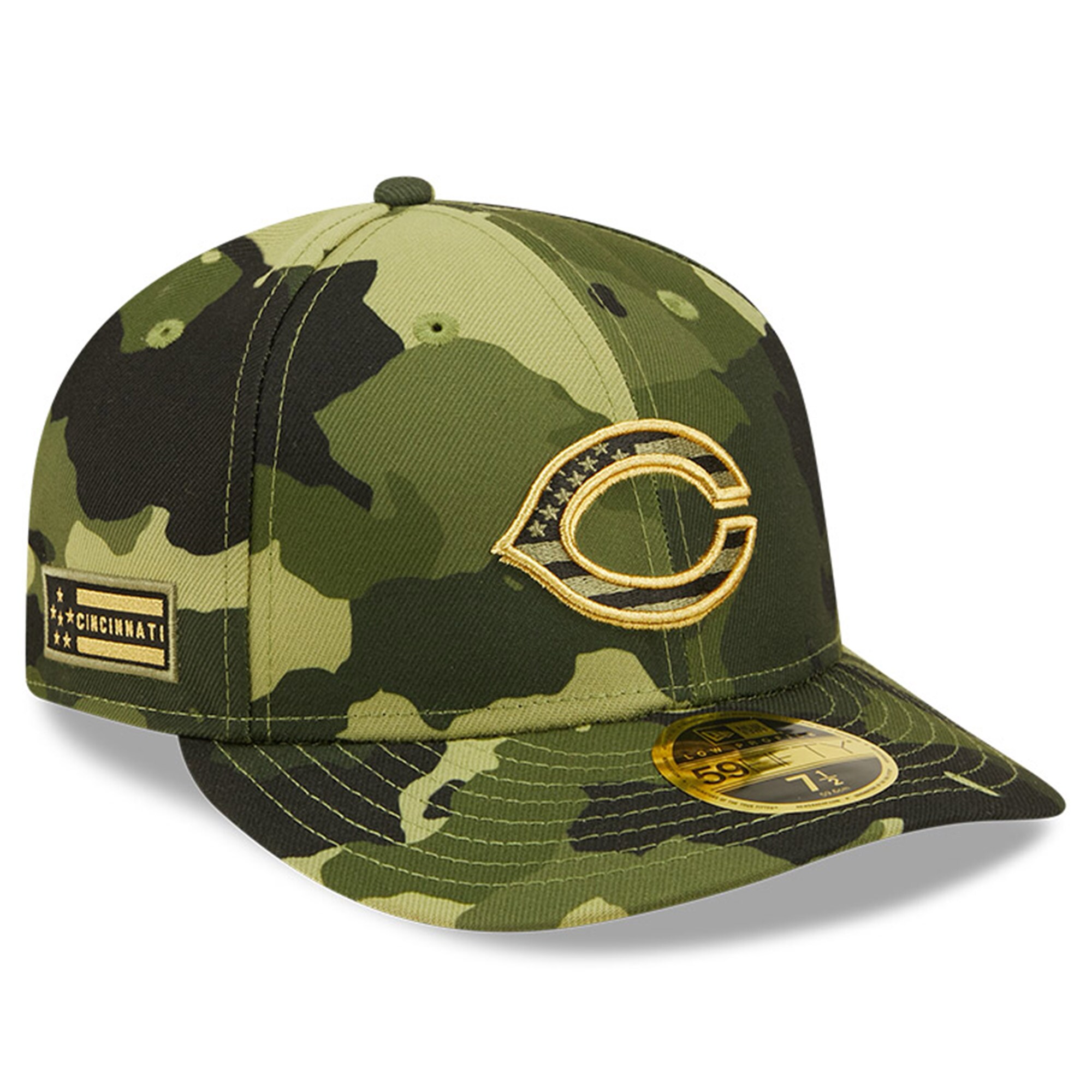 Cincinnati Reds New Era 2022 Armed Forces Day On-Field Low Profile 59FIFTY - Camo