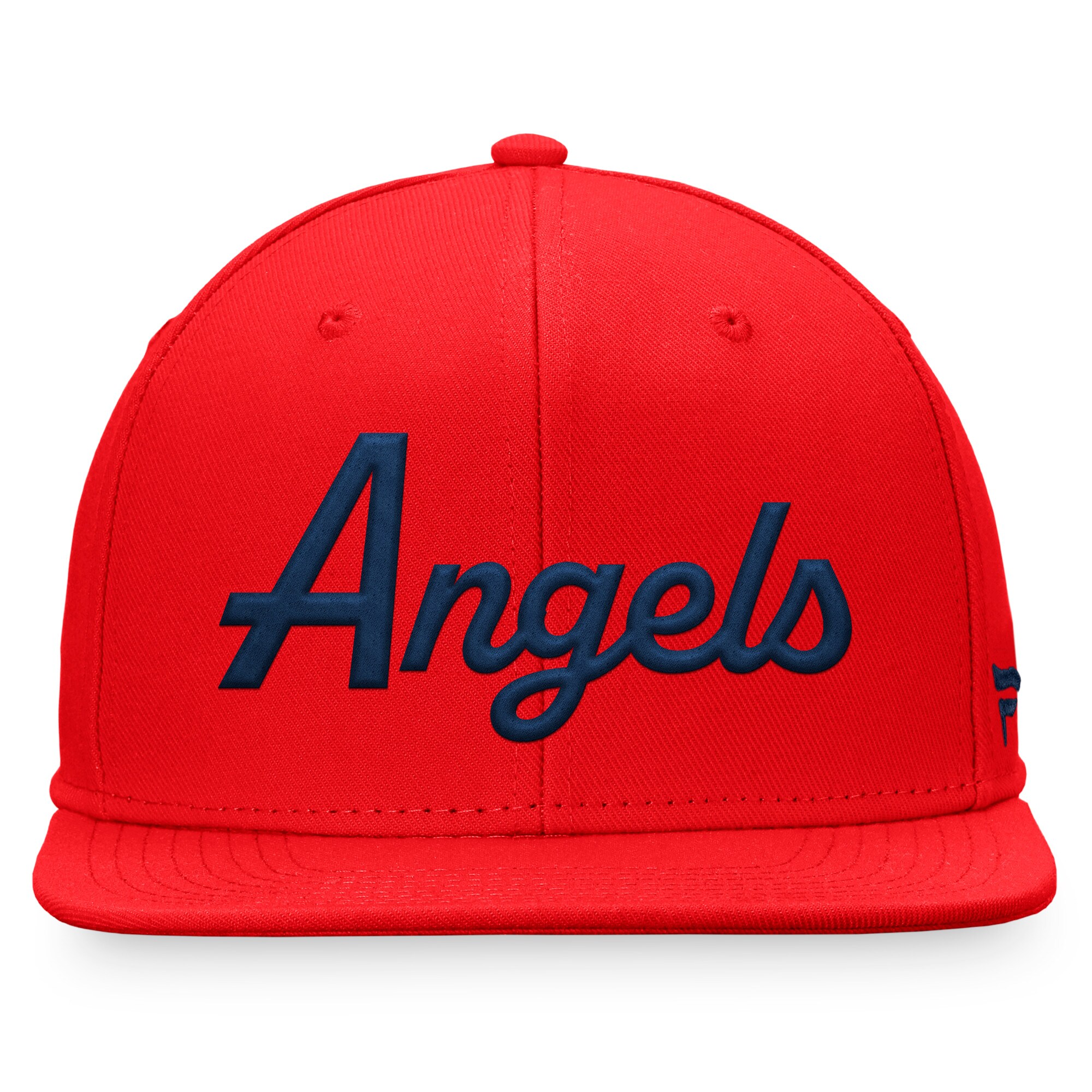 Los Angeles Angels Fanatics Branded Script Snapback Hat - Red