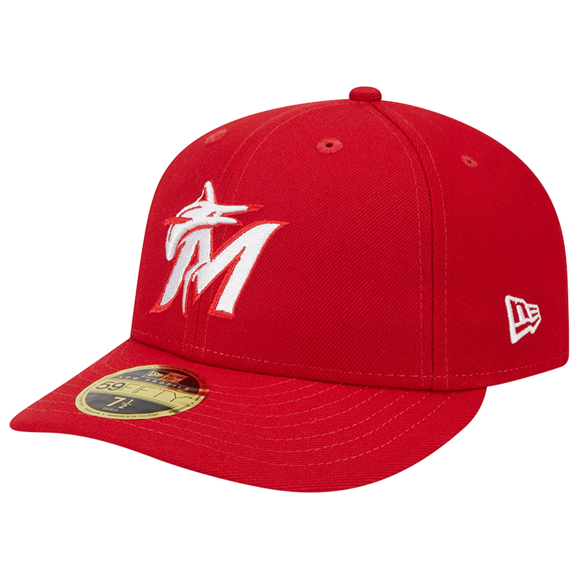 Miami Marlins New Era Low Profile 59FIFTY Fitted Hat - Scarlet