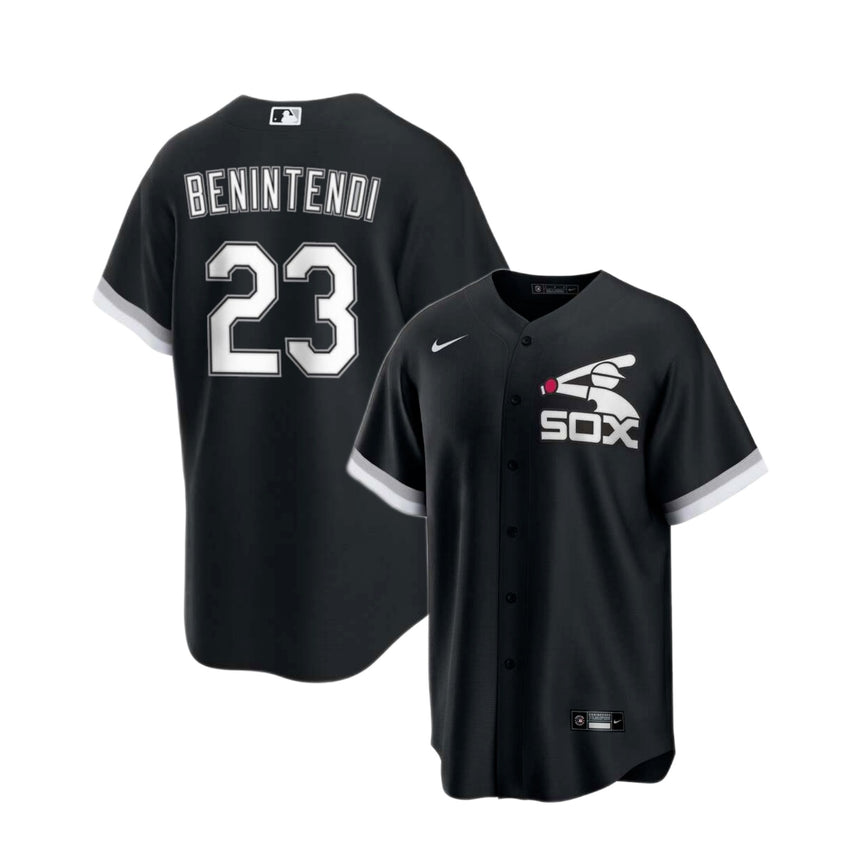 Men's Andrew Benintendi Chicago White Sox Black Alternate Spring Training Premium Stitch Replica Jersey