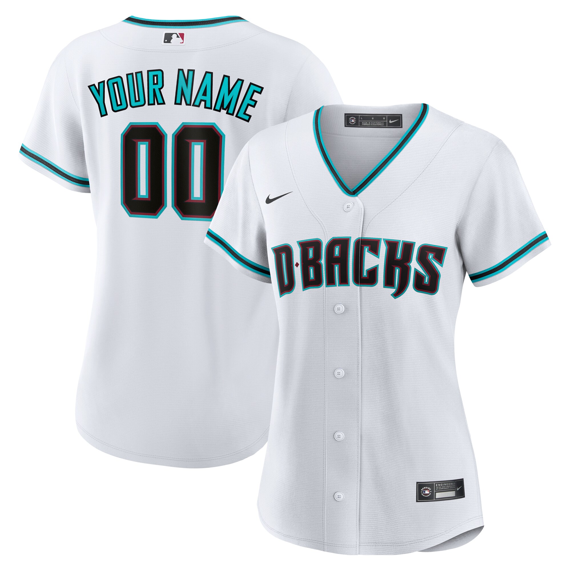 Arizona Diamondbacks Nike Women's Home Replica Custom Jersey - White