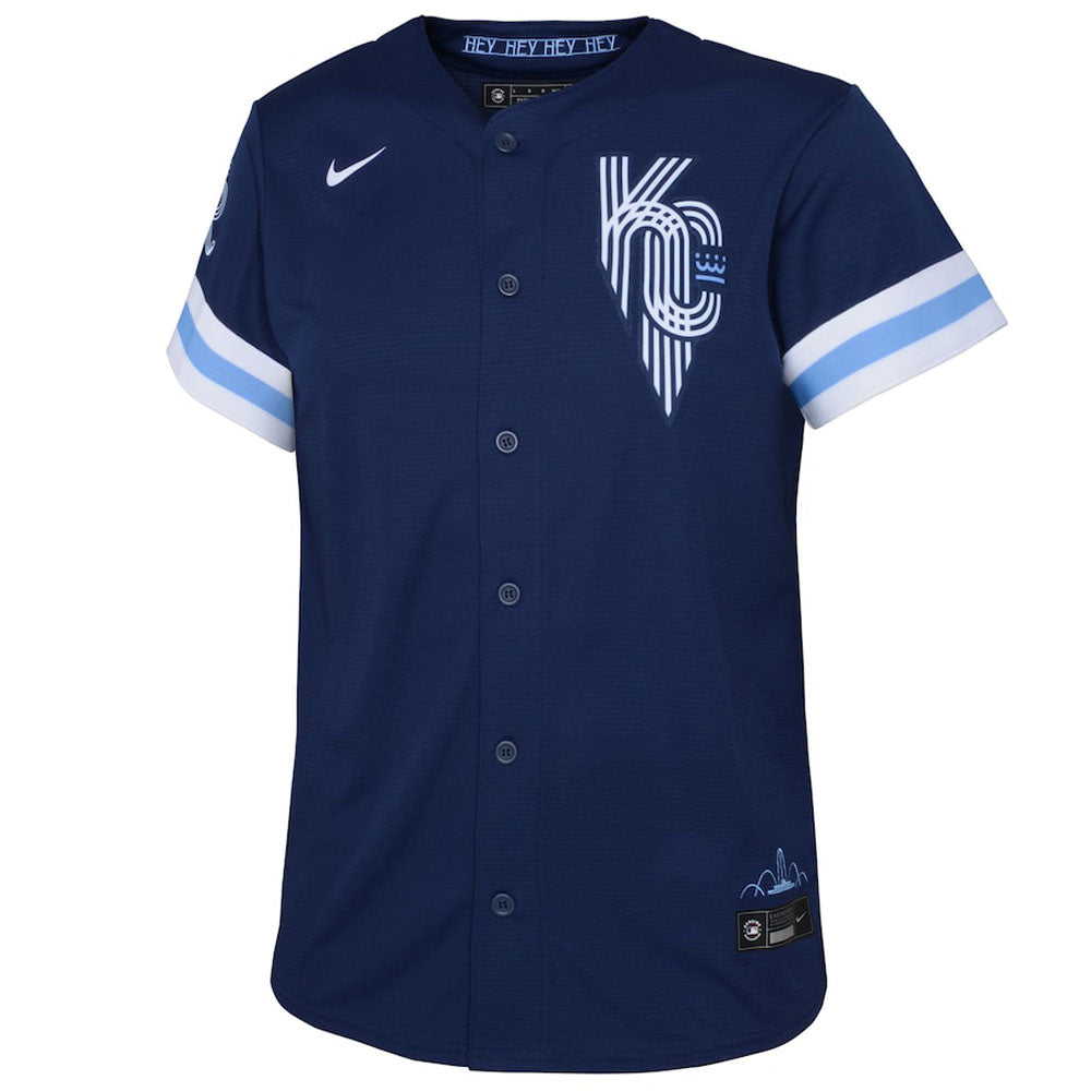Youth Kansas City Royals Salvador Perez City Connect Replica Jersey - Navy