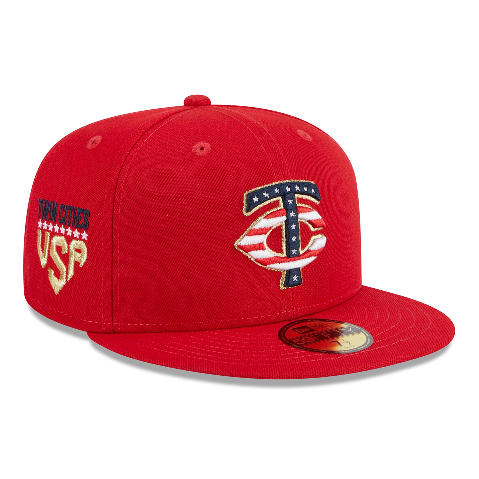 Minnesota Twins New Era 2023 Fourth of July 59FIFTY Fitted Hat - Red
