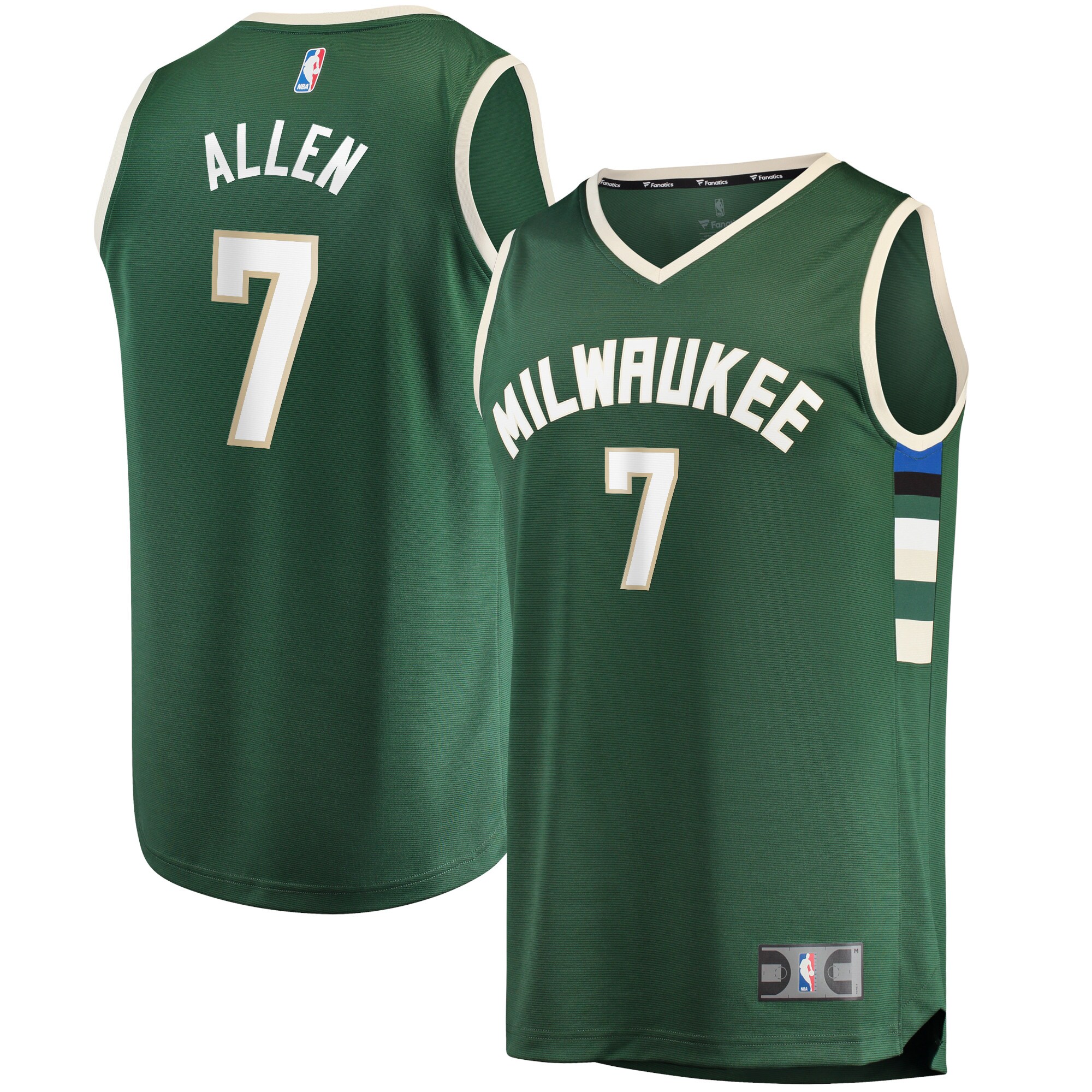 Grayson Allen Milwaukee Bucks Fanatics Branded 2021/22 Fast Break Replica Jersey - Icon Edition - Hunter Green