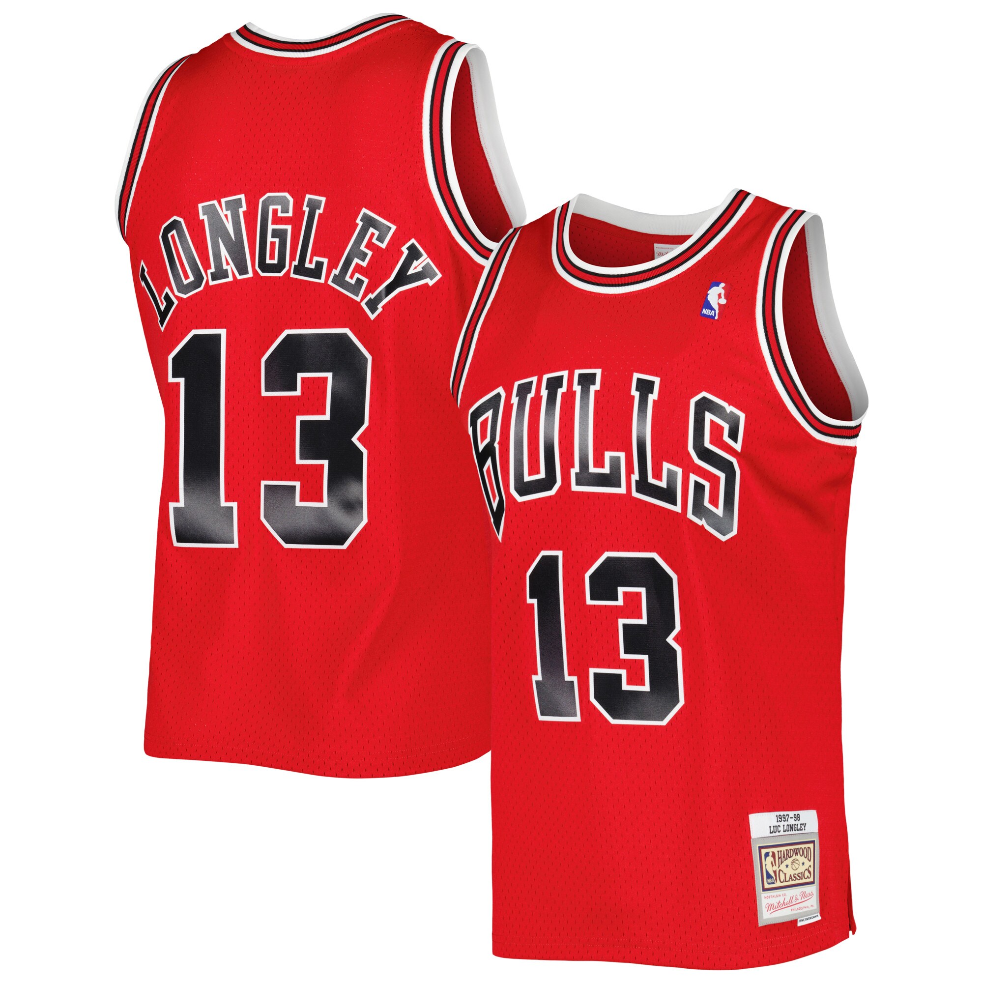 Luc Longley Chicago Bulls Mitchell & Ness 2001/02 Hardwood Classics Swingman Jersey - Red