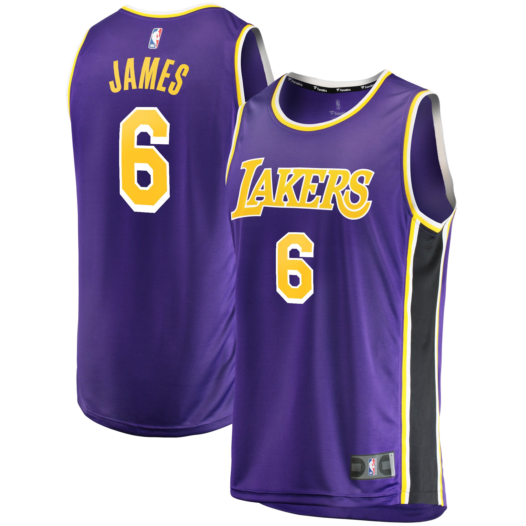 LeBron James Los Angeles Lakers Fanatics Branded Youth 2021/22 #6 Fast Break Replica Player Jersey Purple - Statement Edition