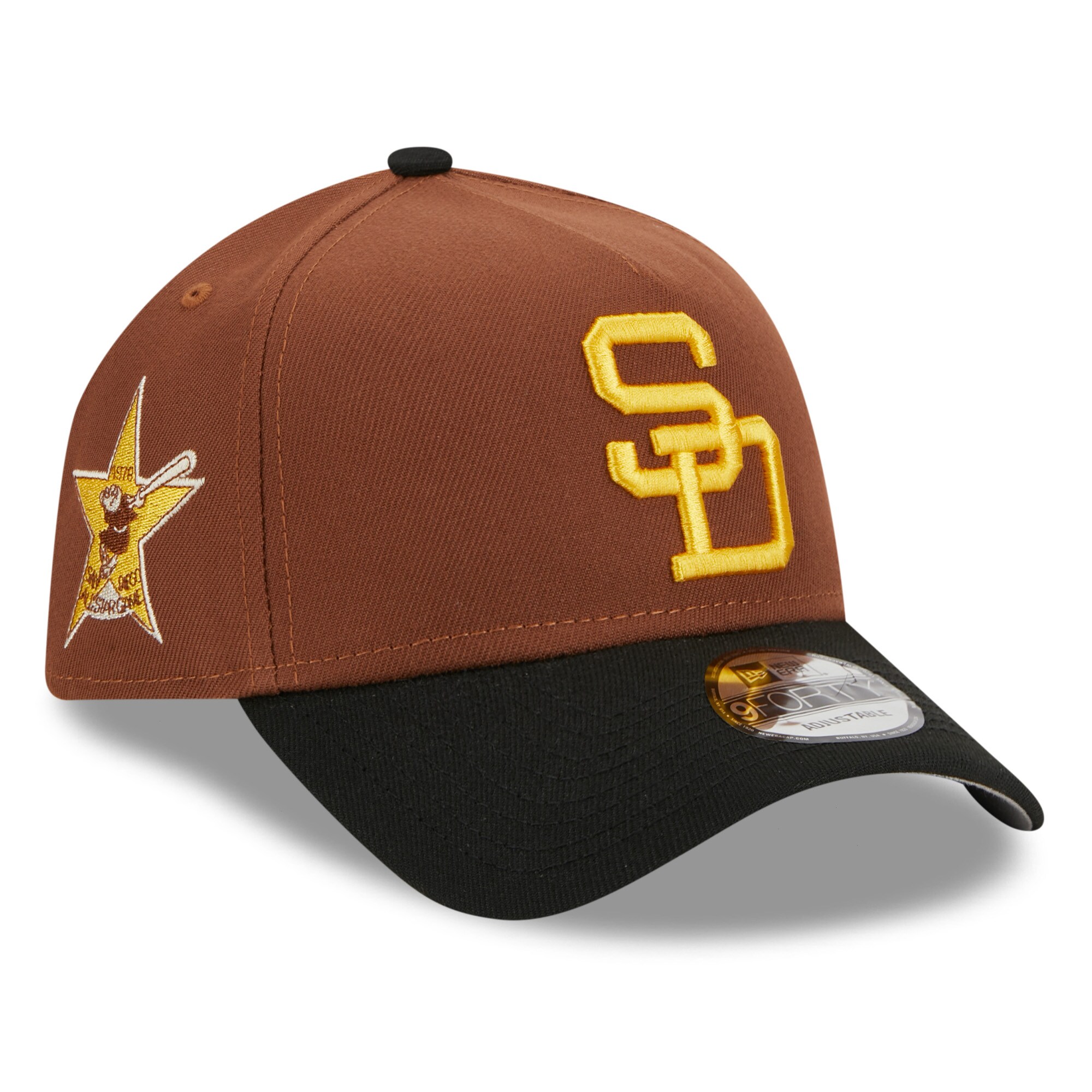 San Diego Padres New Era Harvest A-Frame 9FORTY Adjustable Hat - Brown