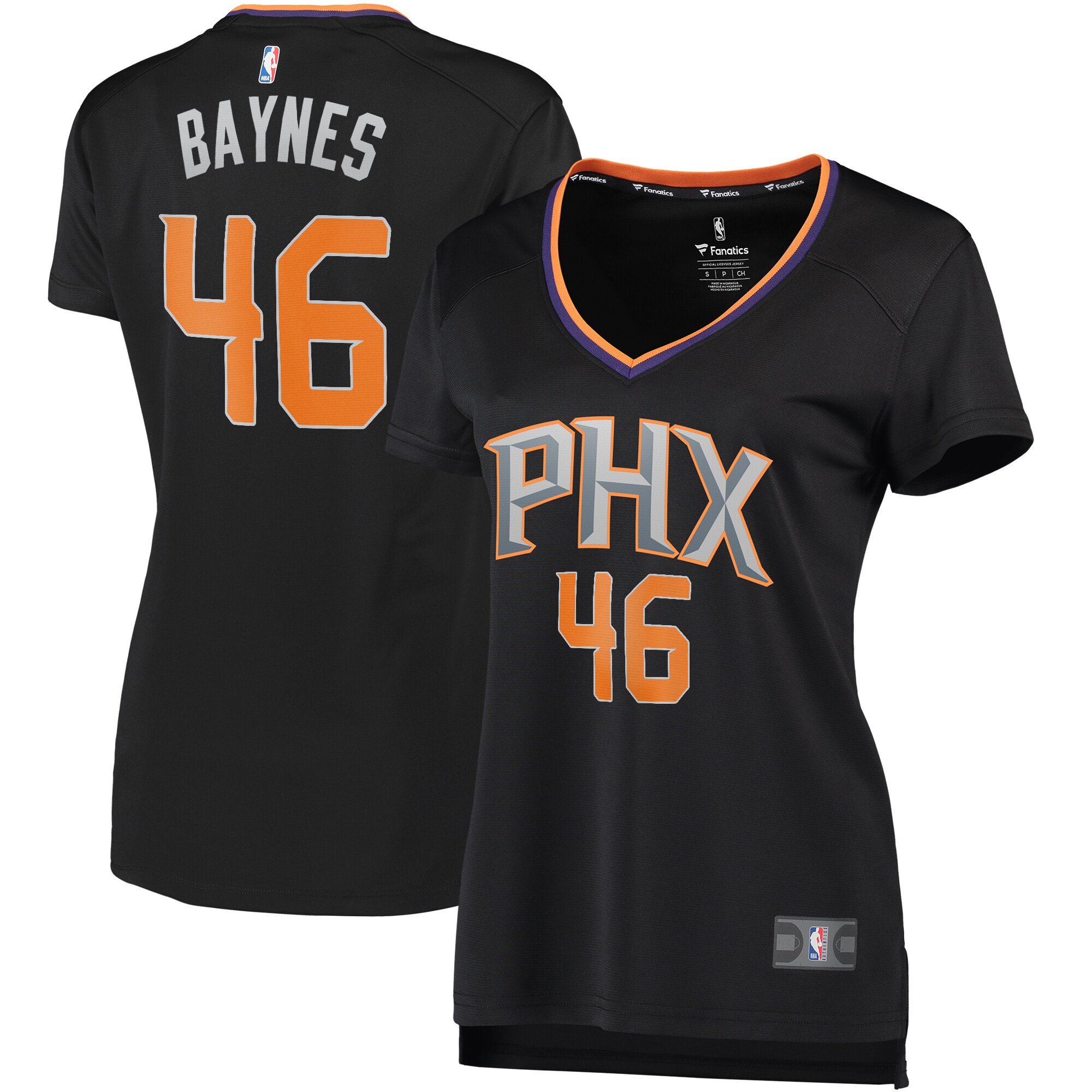 Aron Baynes Phoenix Suns Fanatics Branded Women's Fast Break Replica Jersey Black - Statement Edition