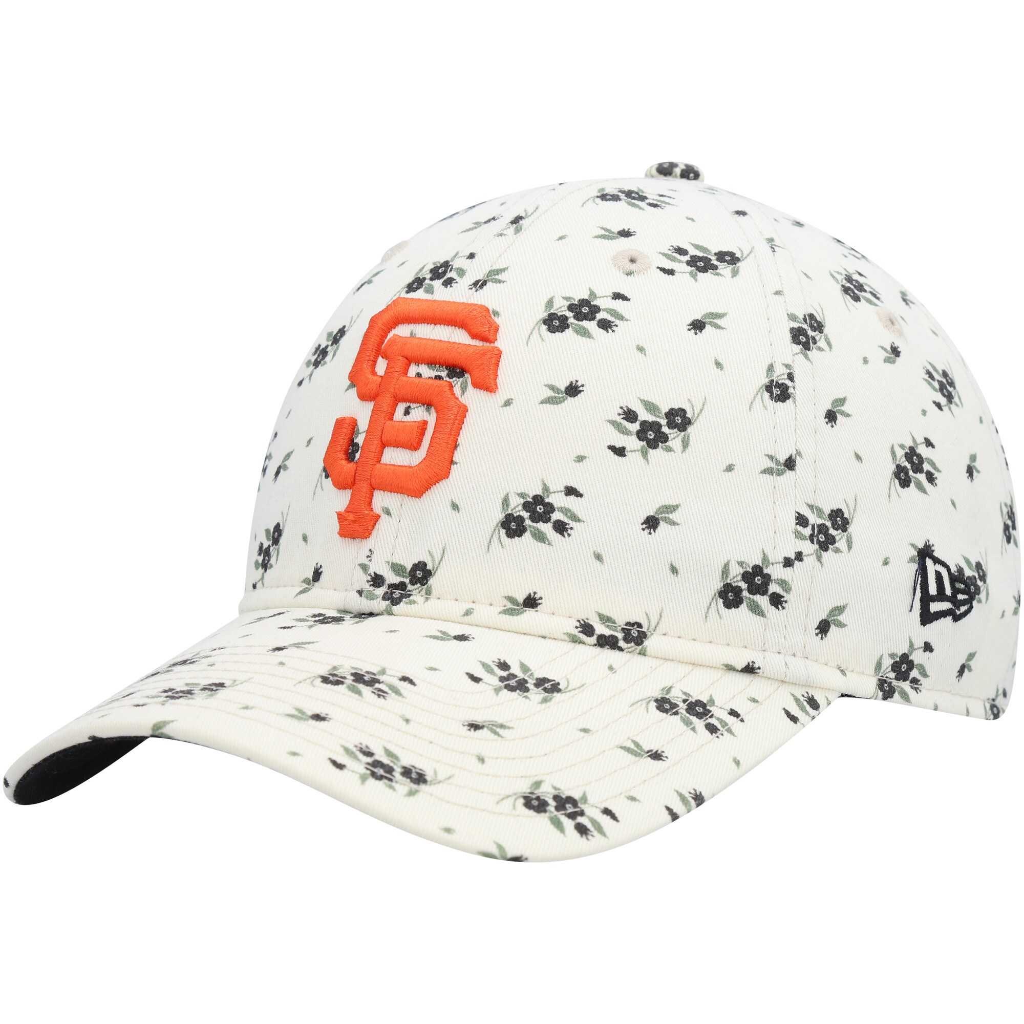 San Francisco Giants New Era Women's Chrome Bloom 9TWENTY Adjustable Hat - Cream