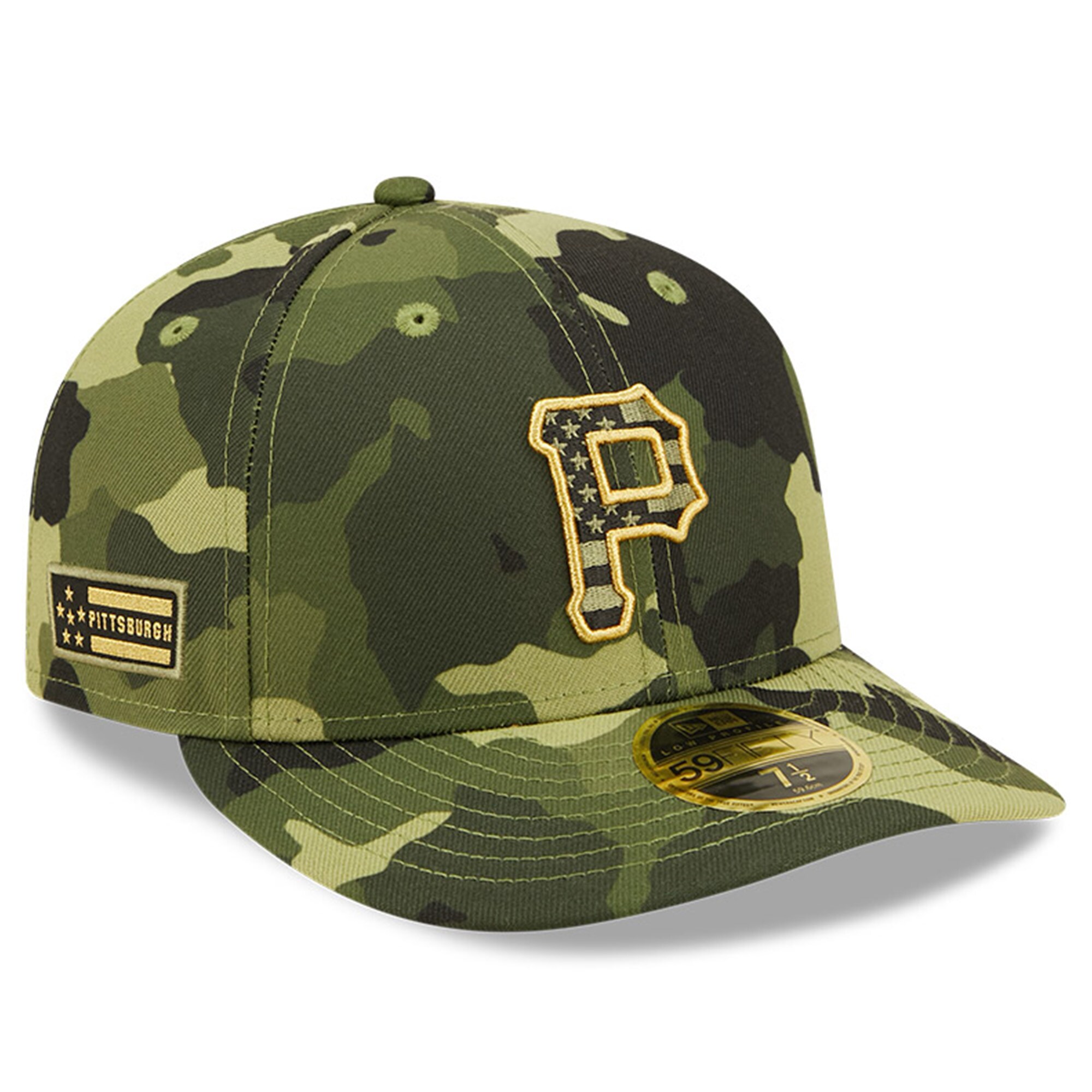 Pittsburgh Pirates New Era 2022 Armed Forces Day On-Field Low Profile 59FIFTY - Camo