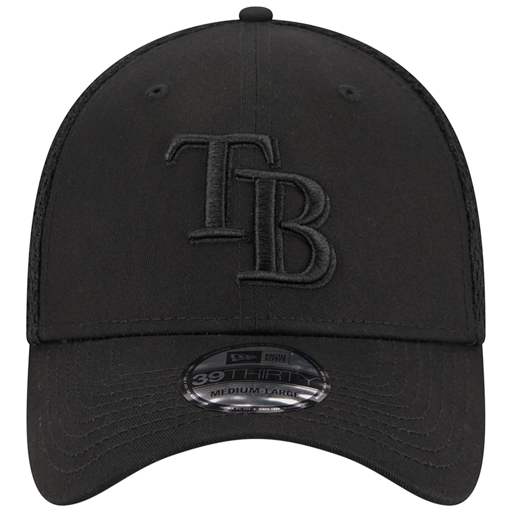Tampa Bay Rays New Era Black-on-Black Neo Mesh 39THIRTY Flex Hat