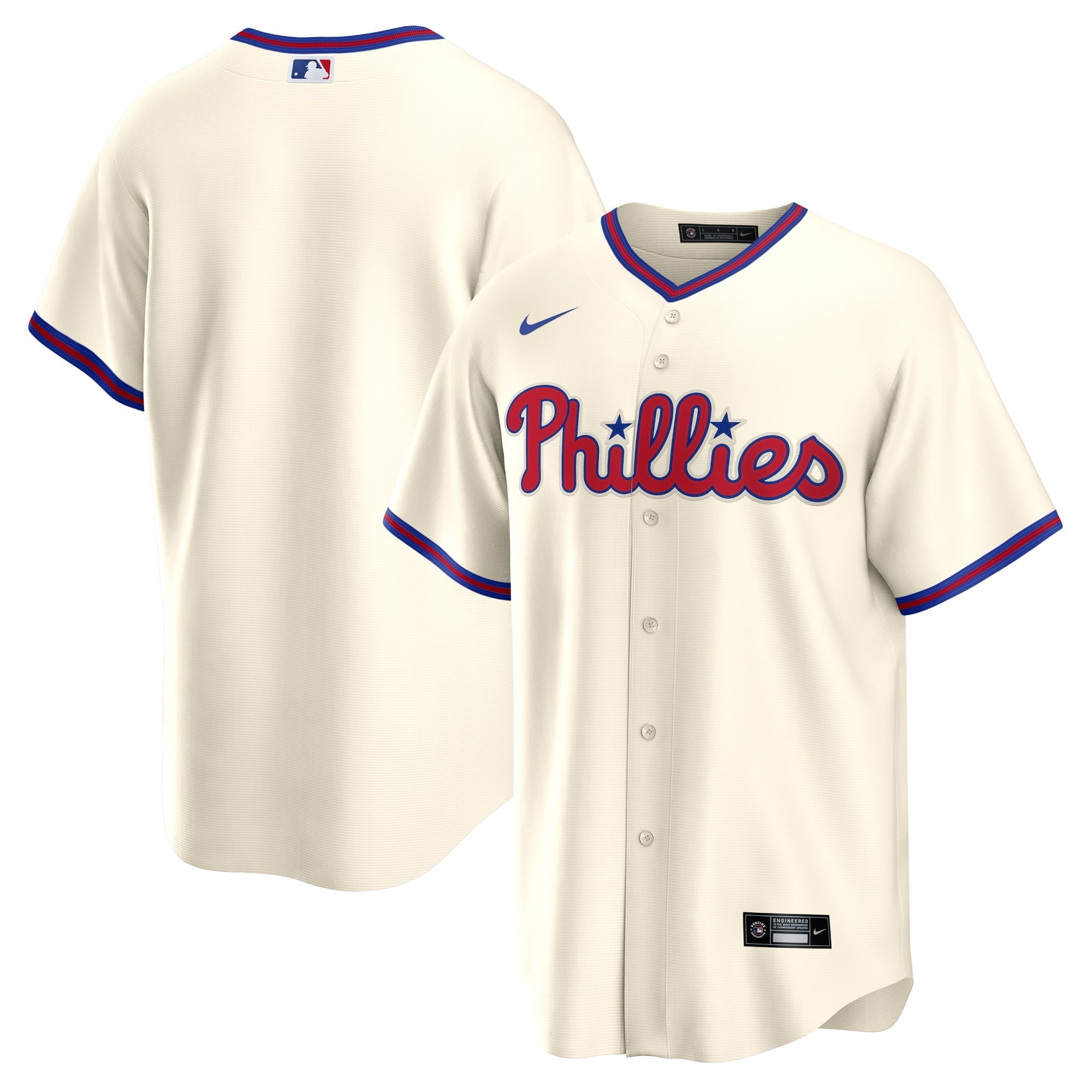 Men's Nike Cream Philadelphia Phillies Alternate Replica Team Jersey