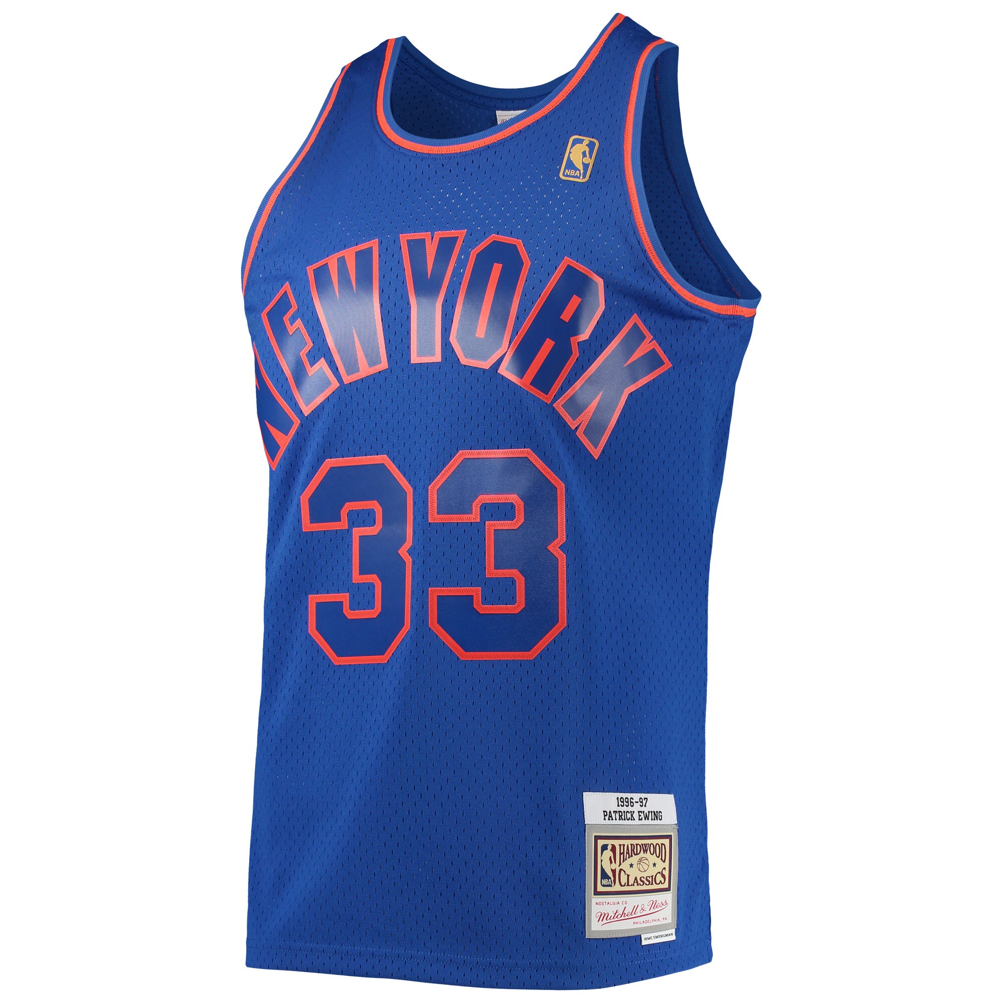 Patrick Ewing New York Knicks Mitchell & Ness 1996-97 Hardwood Classics Swingman Jersey - Blue
